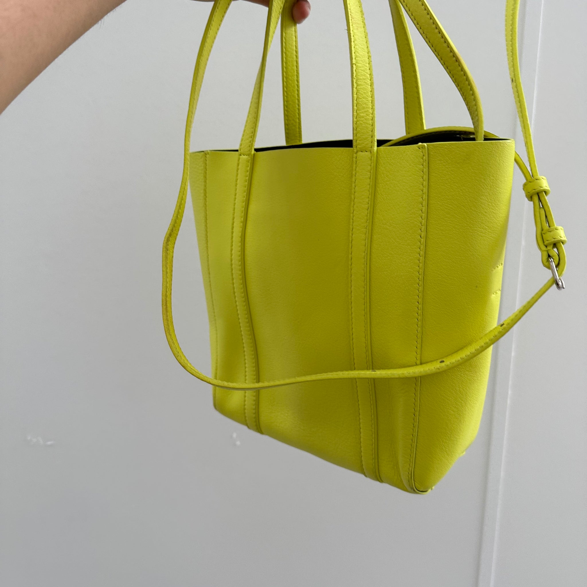Balenciaga Yellow XXS Everyday Leather Shopping Tote