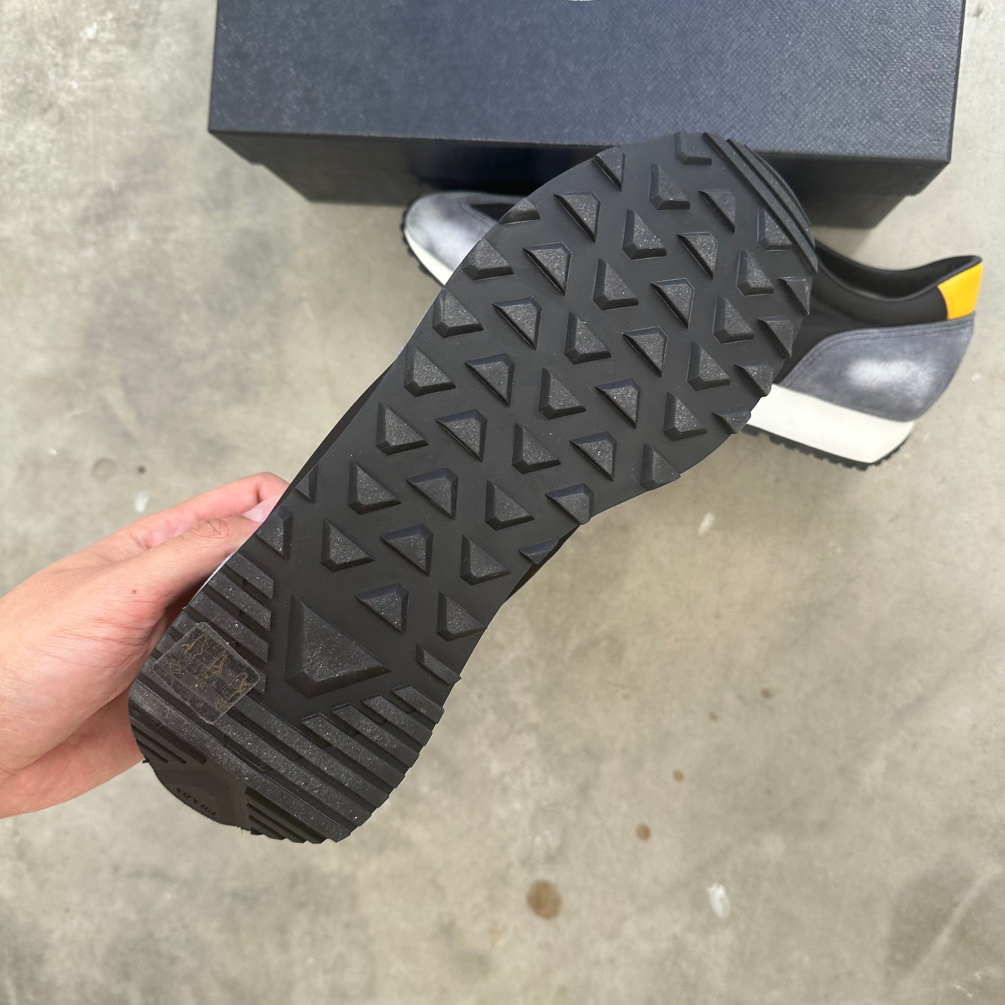 Prada Milano 70 Retro Nylon Sneaker Black Yellow (EU 43)