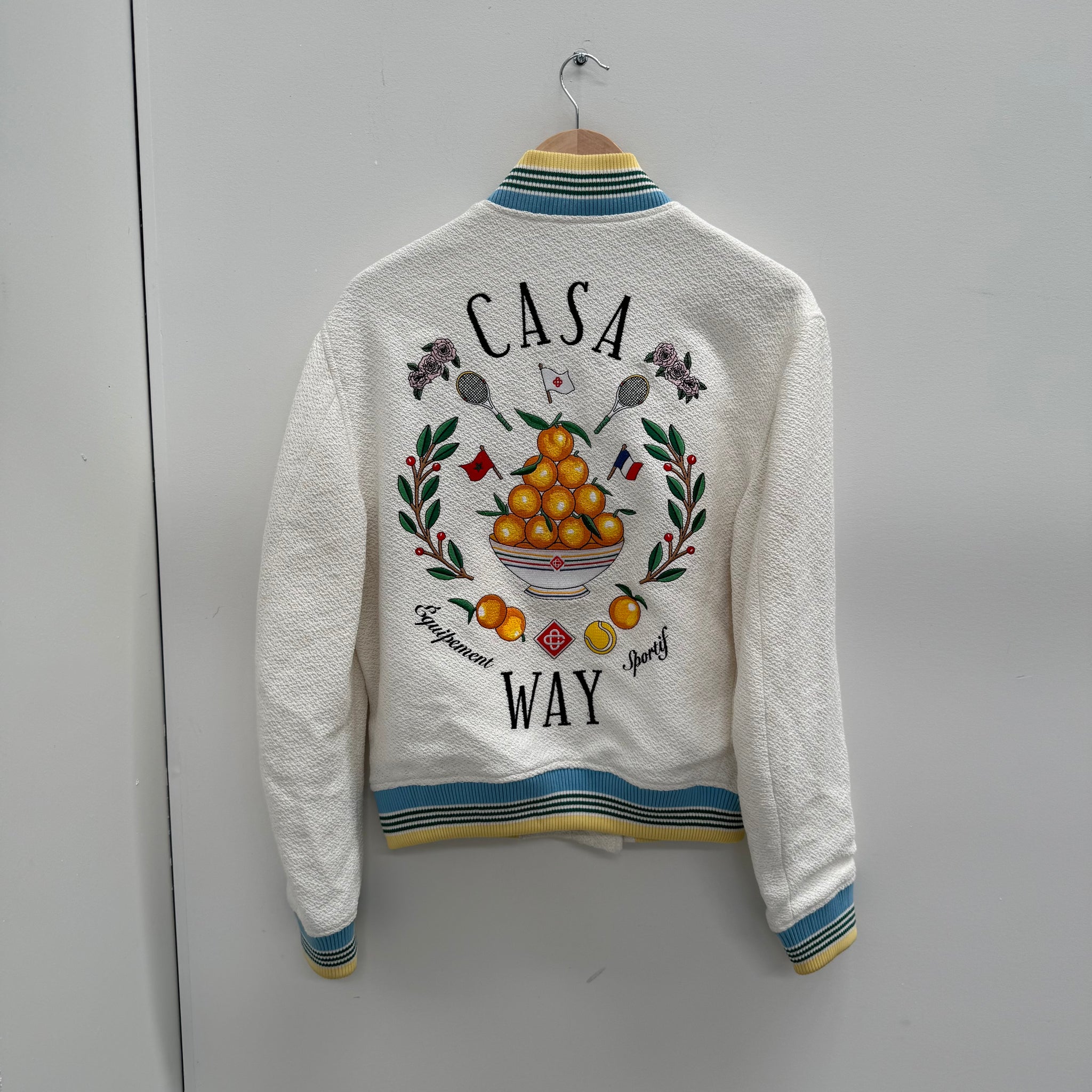 Casablanca White Logo Bomber Jacket  (Size S)