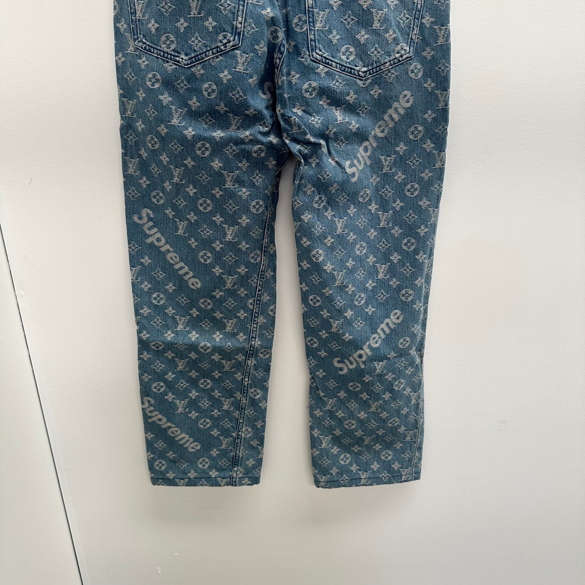 Supreme x Louis Vuitton Jacquard Denim 5-Pocket Jean Blue (Size 30)