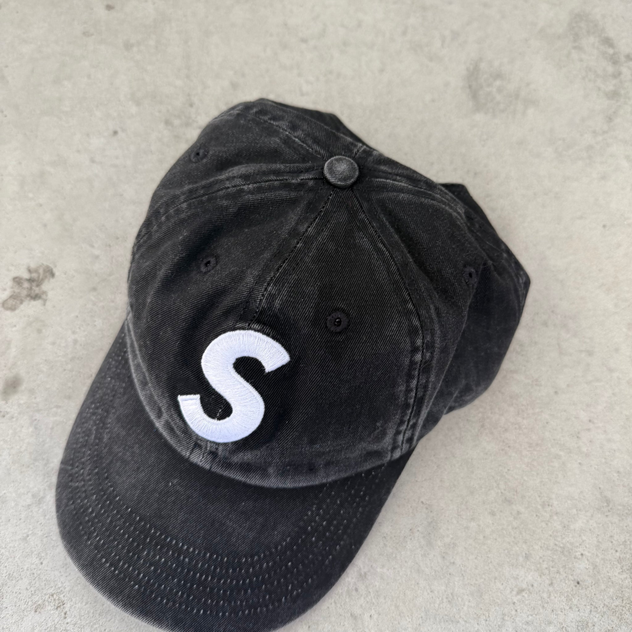 Supreme S Logo Cap Black
