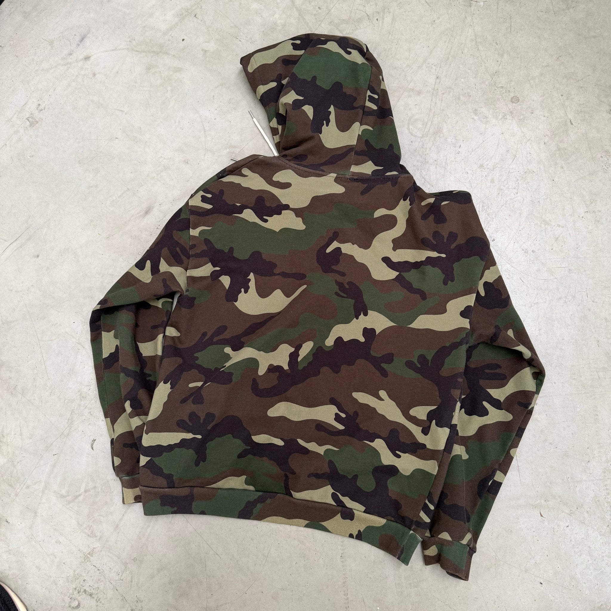 Celine Front Logo Hoodie Green Camo (Size L)