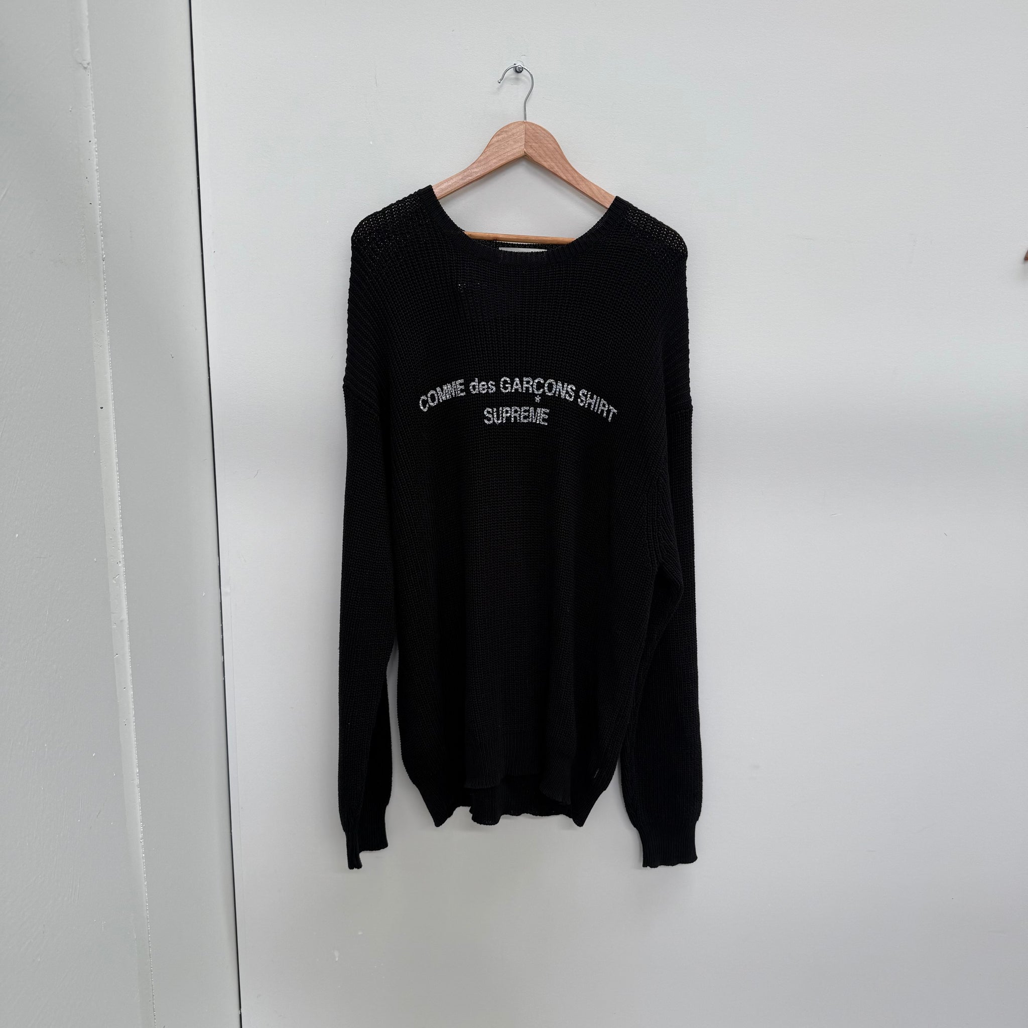 Supreme x Comme des Garcons SHIRT Black Knit Sweater (Size XL)