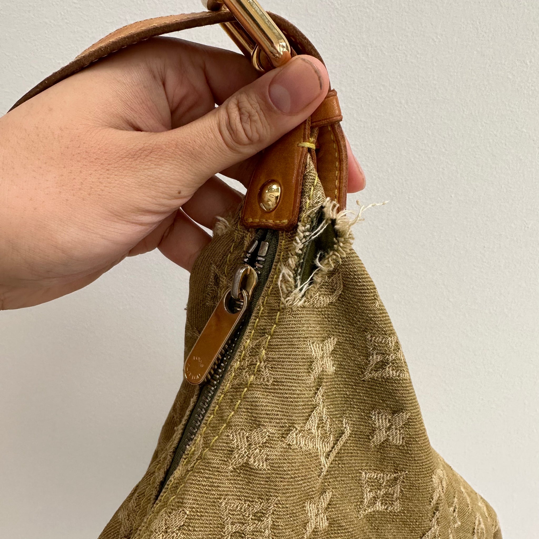 Louis Vuitton Denim Baggy GM Lichen Green