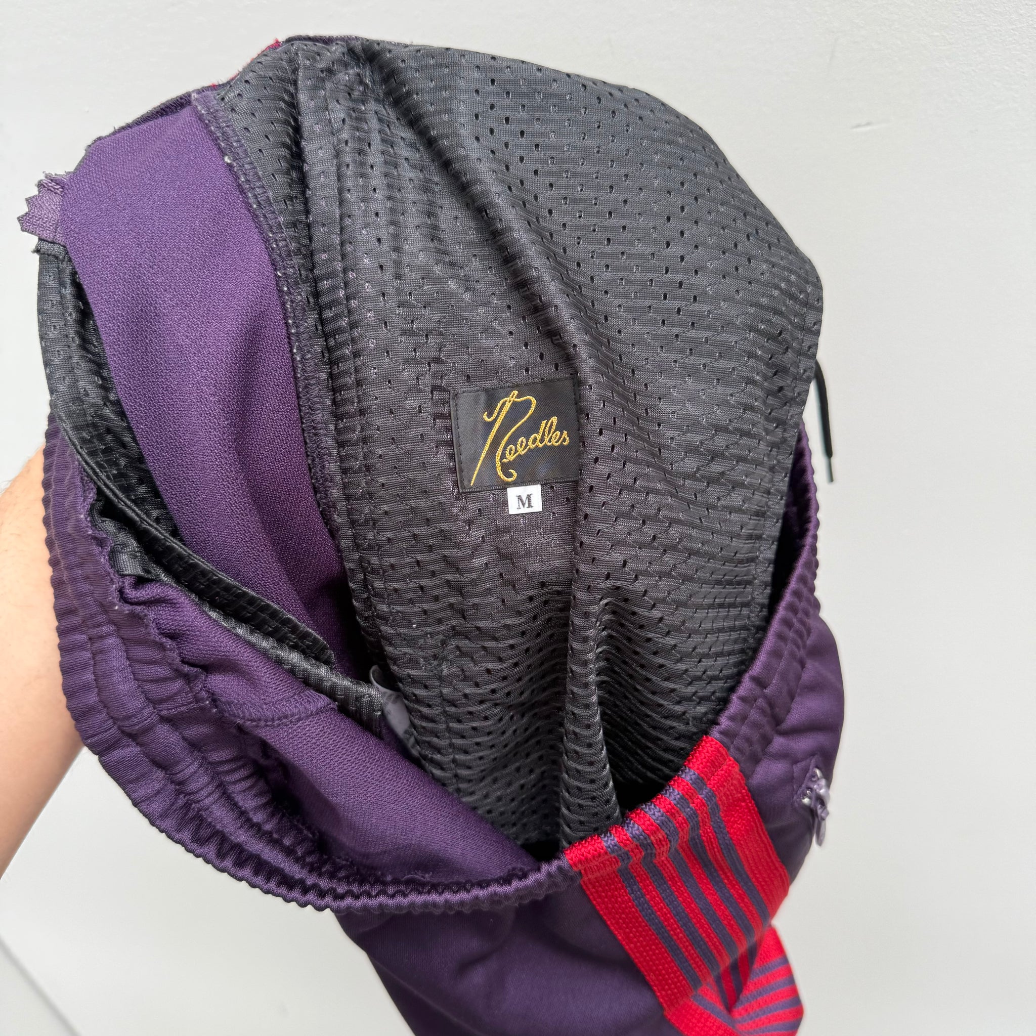 Needles Track Pant Poly Smooth Purple/Red (Size M)