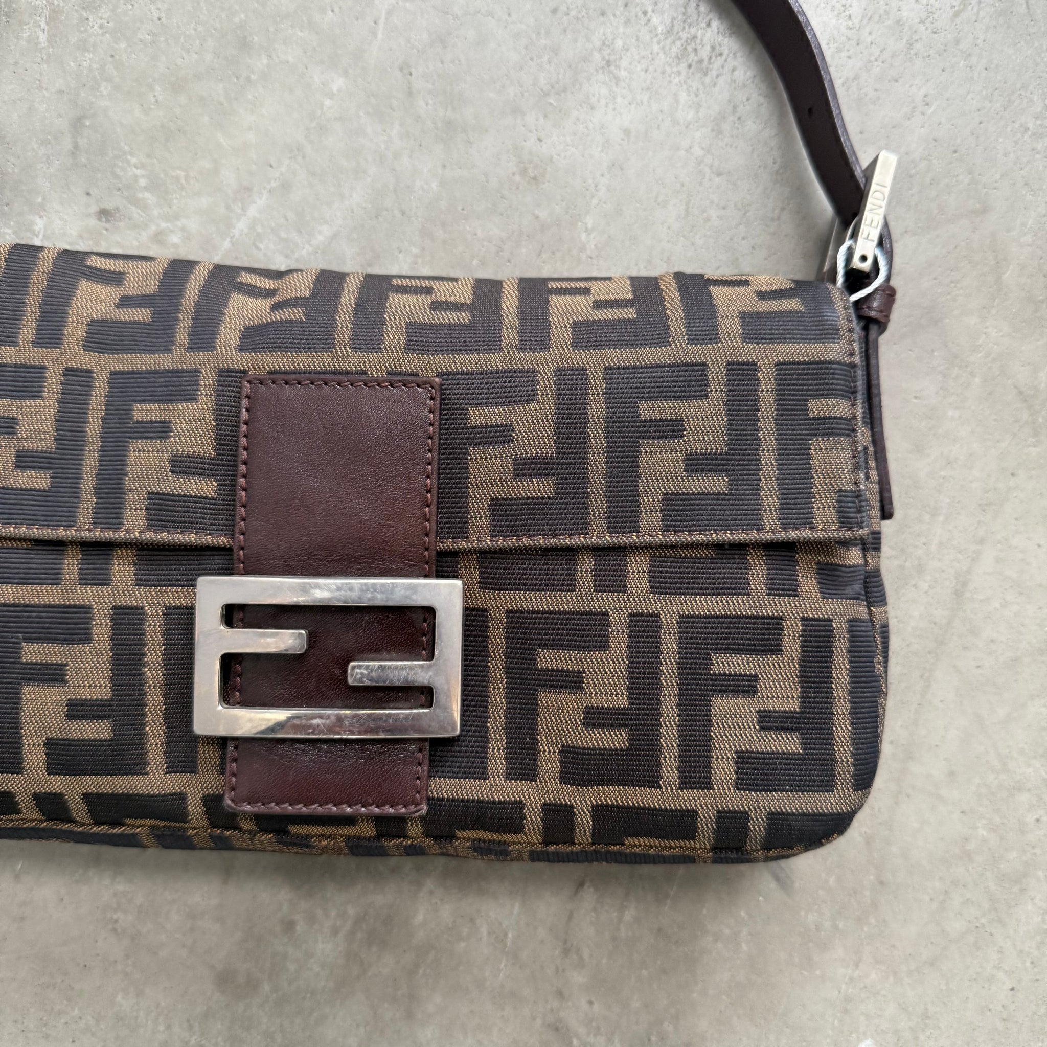 Fendi Zucca Print Baguette Bag