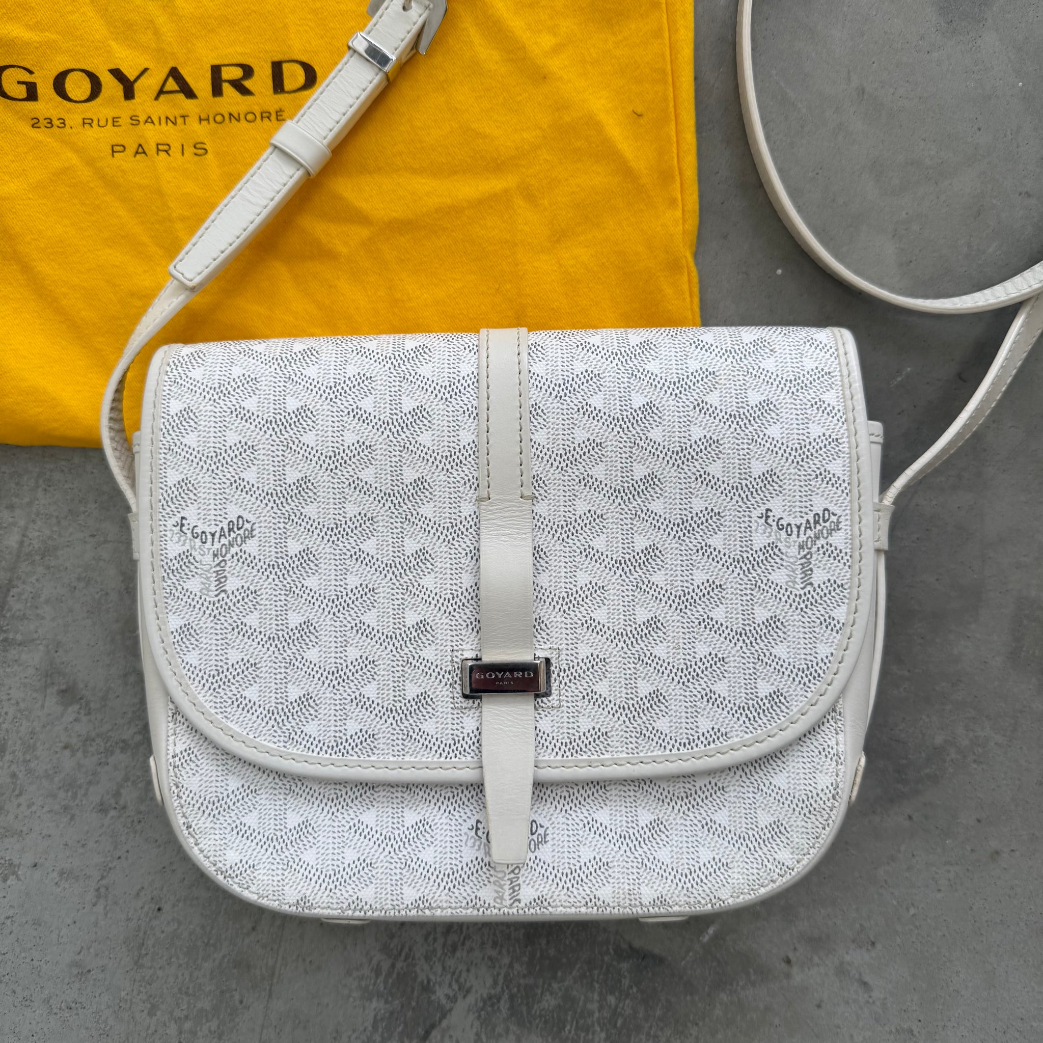 Goyard Belvedere PM Messenger Bag White