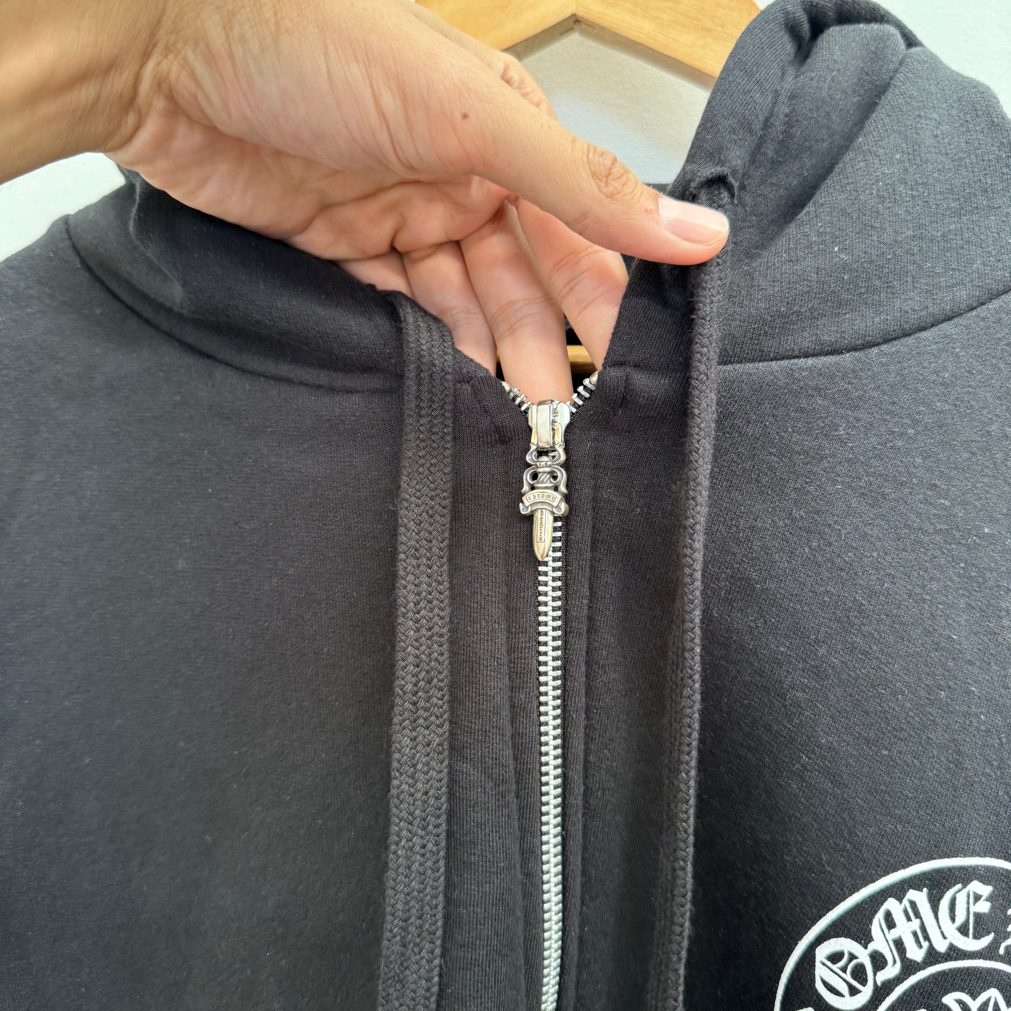 Chrome Hearts Tokyo Exclusive Horse Shoe Zip Up Hoodie 'Black' (Size XL)