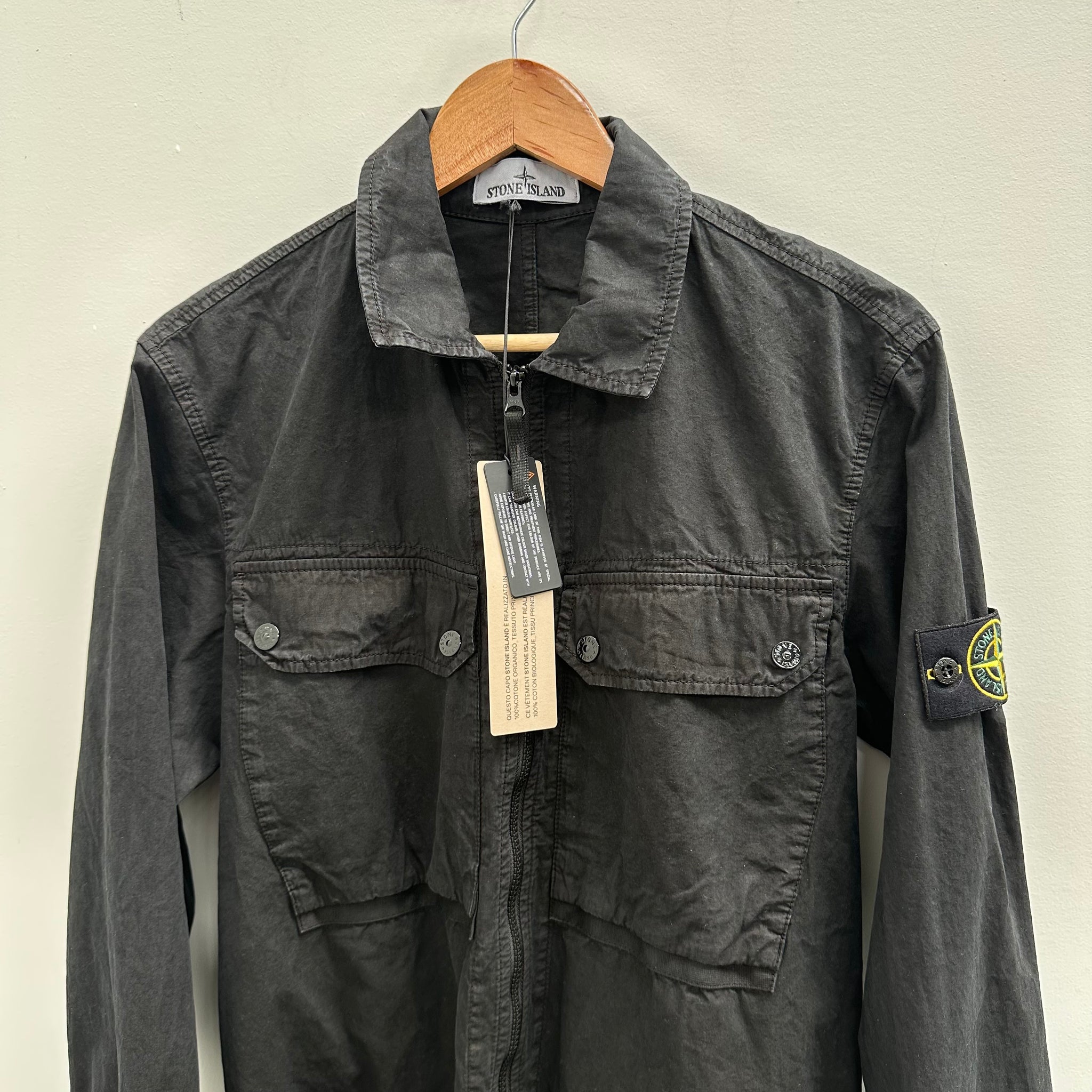 Stone Island Garment Dyed Overshirt Black (Size M)