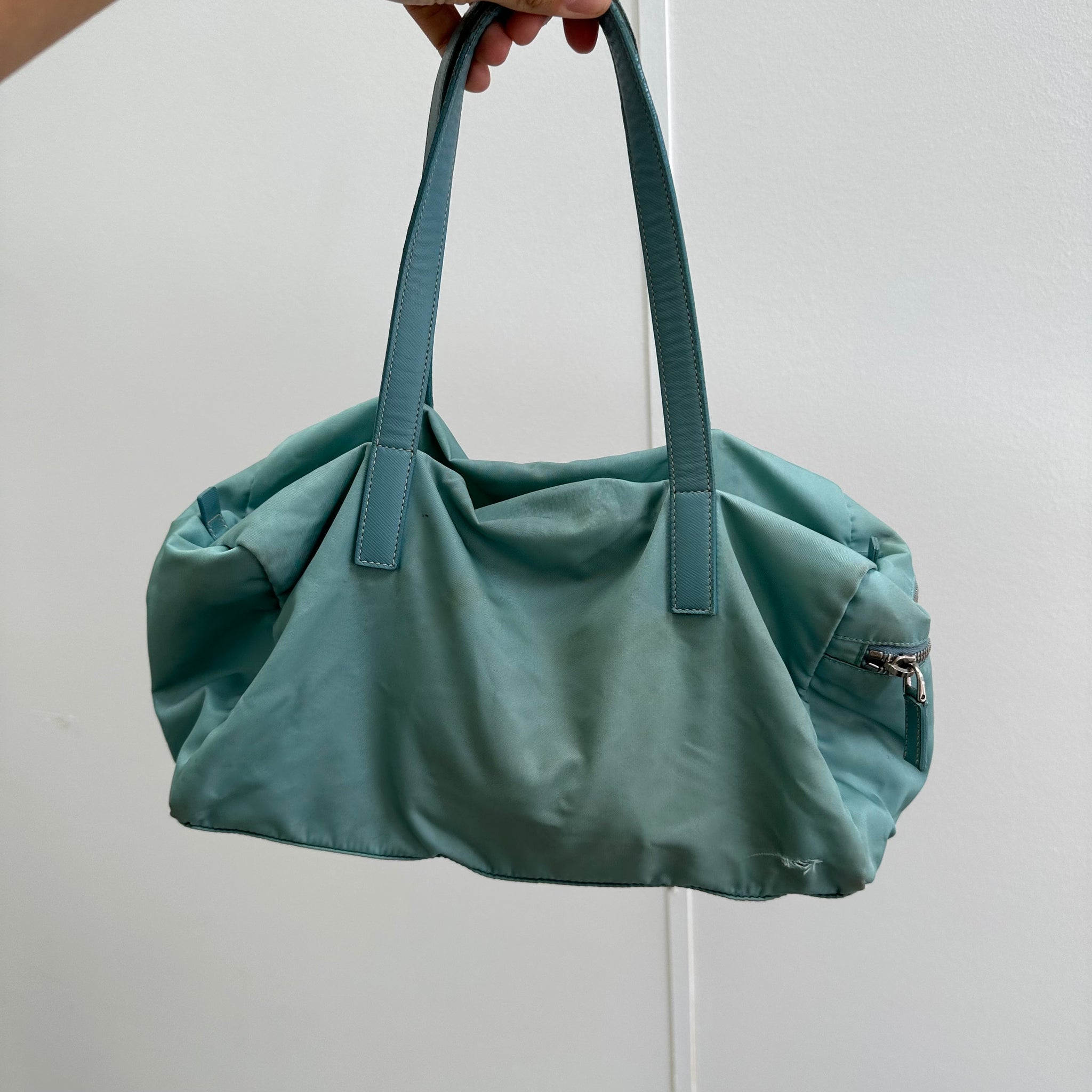 Prada Light Blue Mini Duffle Bag