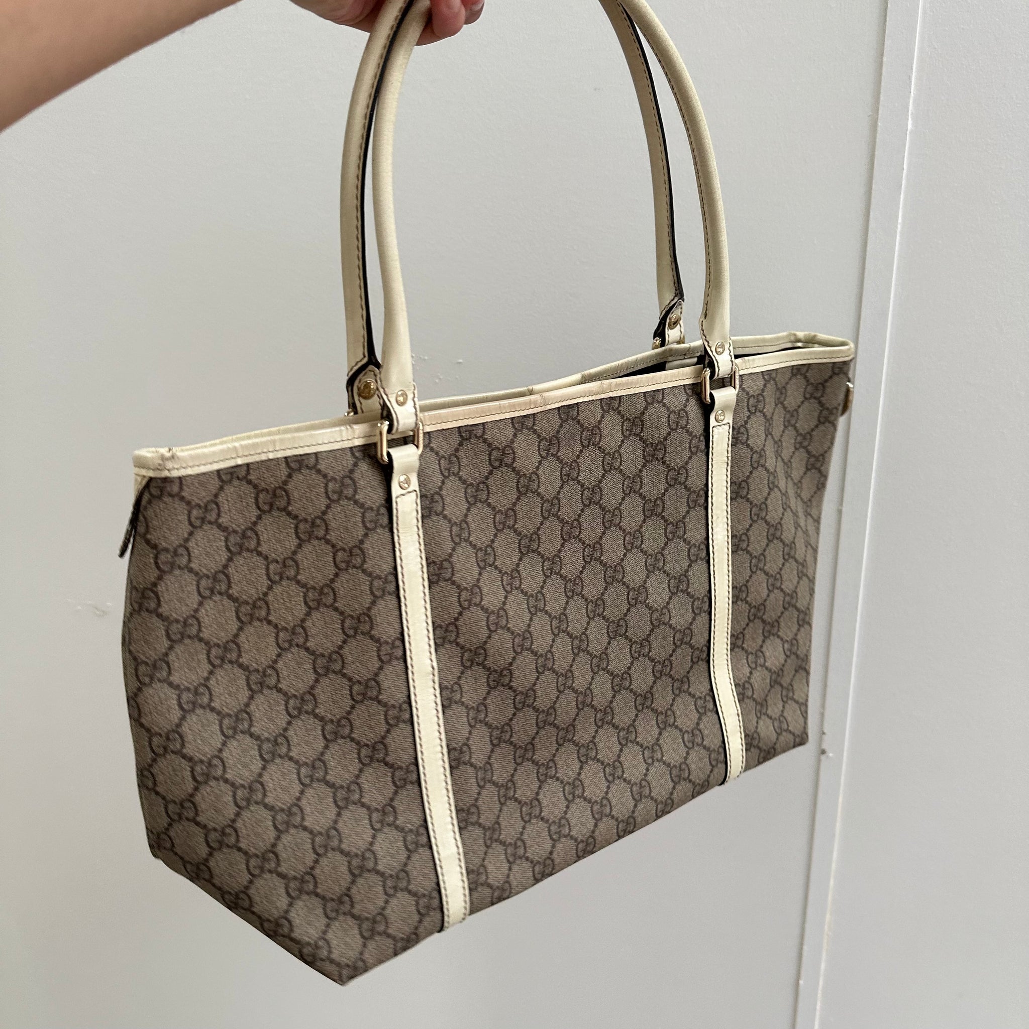 Gucci GG Monogram Handbag 'Beige/White'