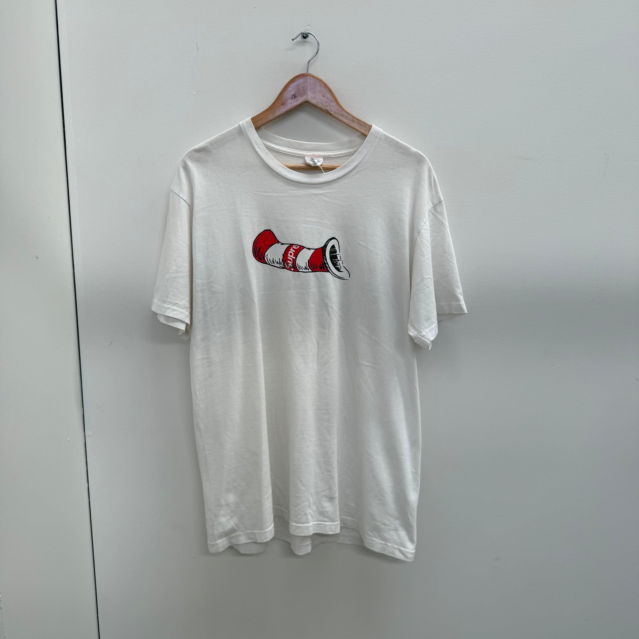 Supreme Cat In The Hat T Shirt White (Size L)