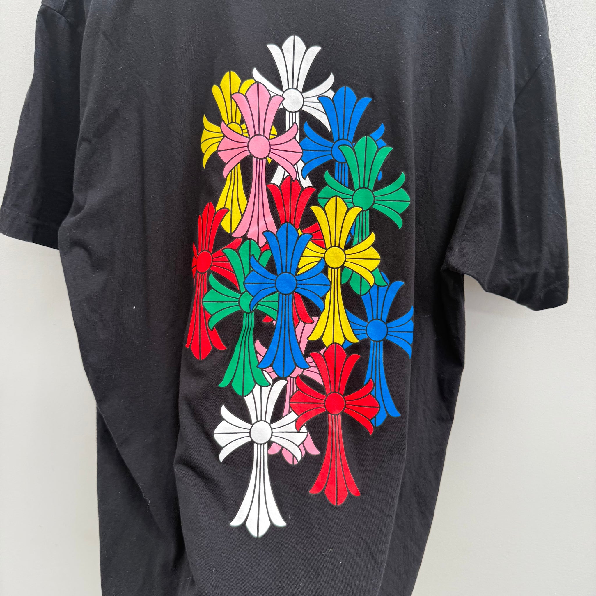 Chrome Hearts Multicolour Cross Print T-shirt (Size XL)