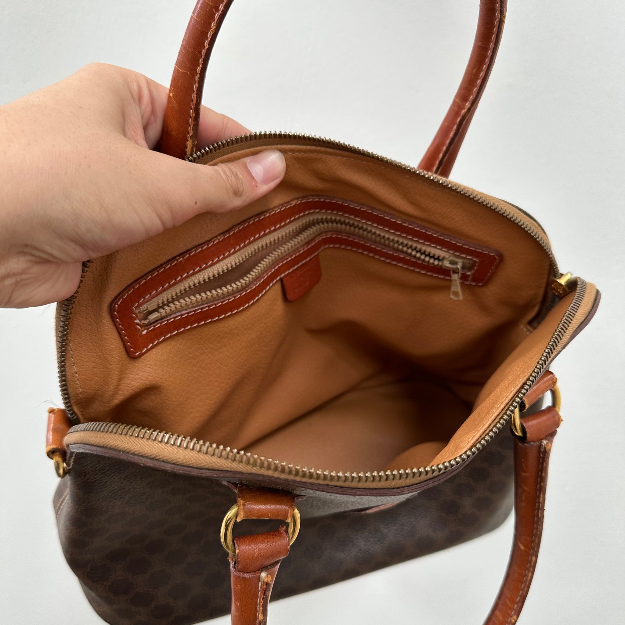 Celine Alma Triomphe Macadam Monogram Bag
