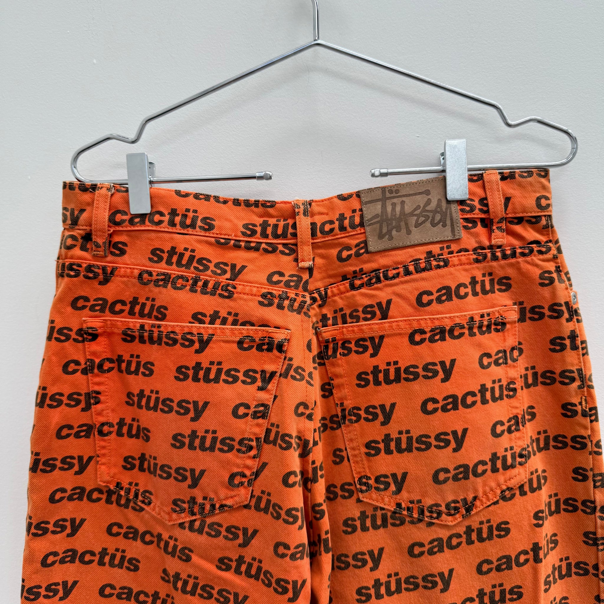 Stussy Cactus Plant Flea Market Big Ol' Jeans Orange (Size W32)