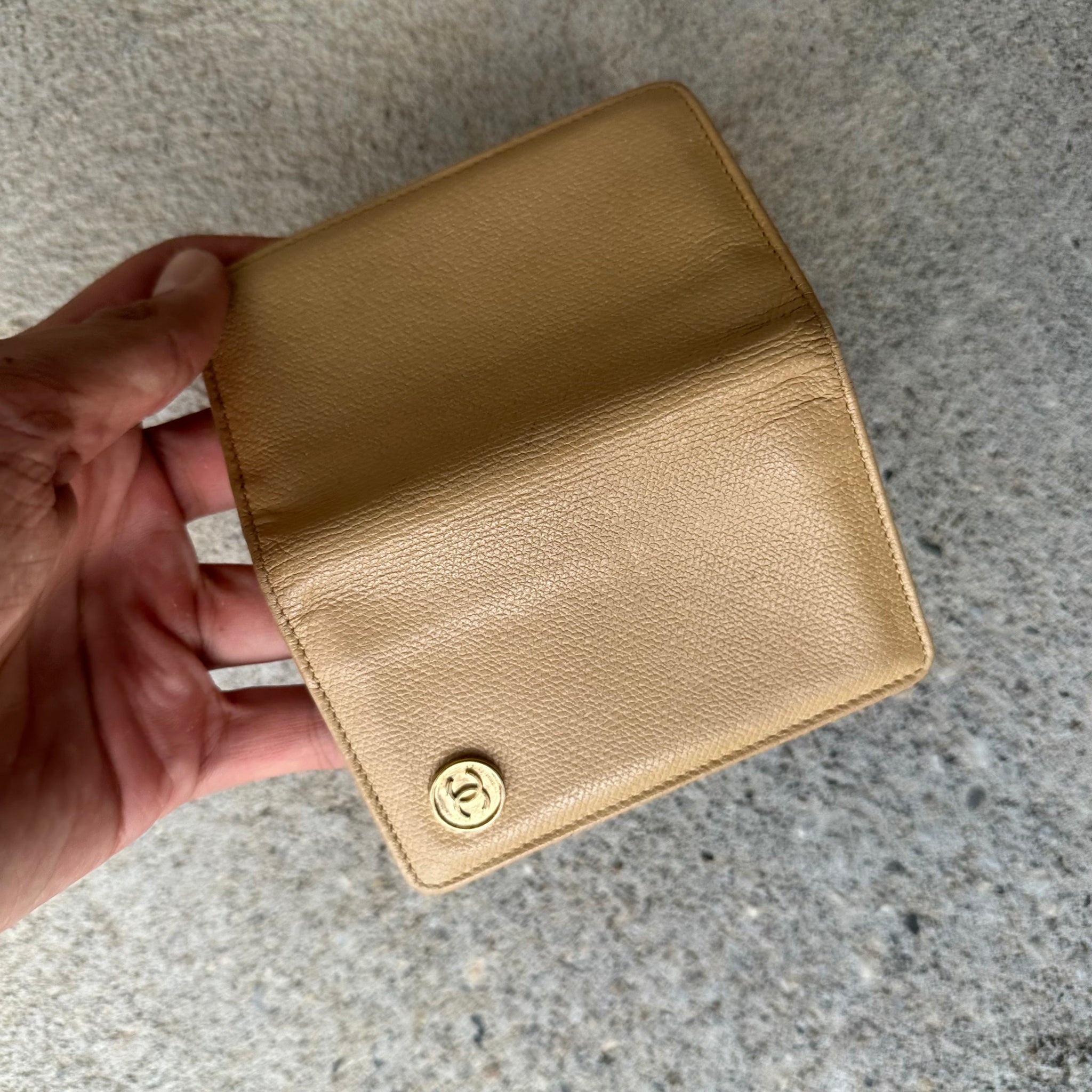 Chanel CC Logo Light Brown Pocket Organiser