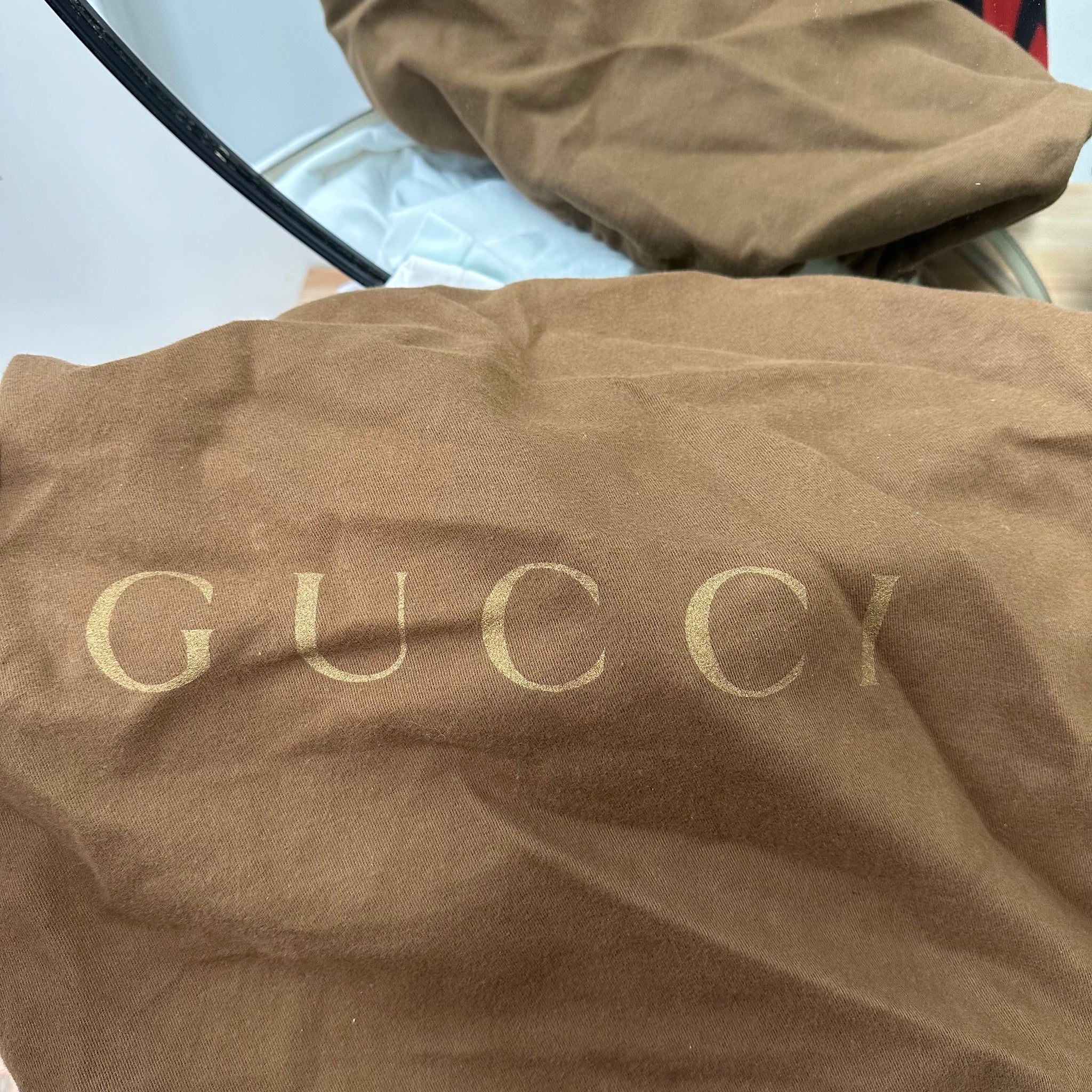 Gucci GG Canvas Britt Tote Bag White Beige