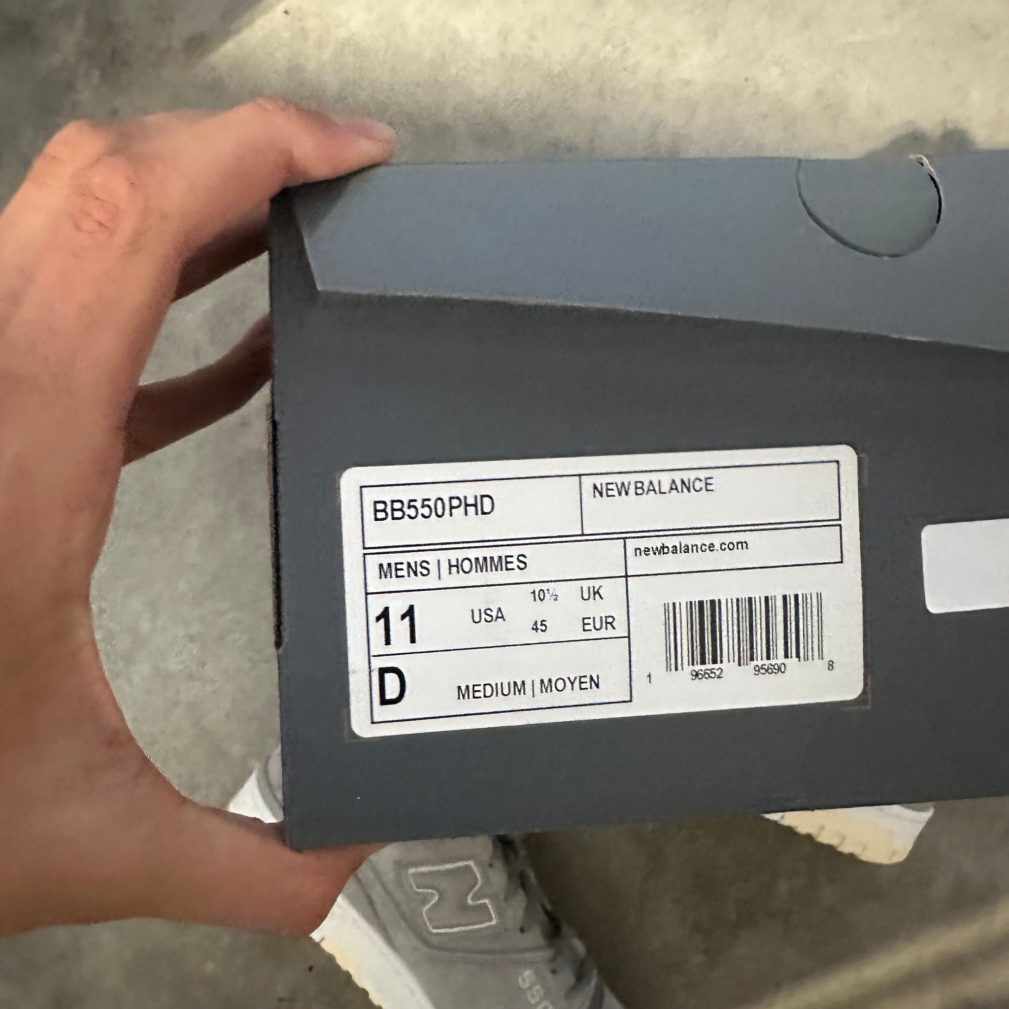 New Balance 550 Suede Slate Grey US11