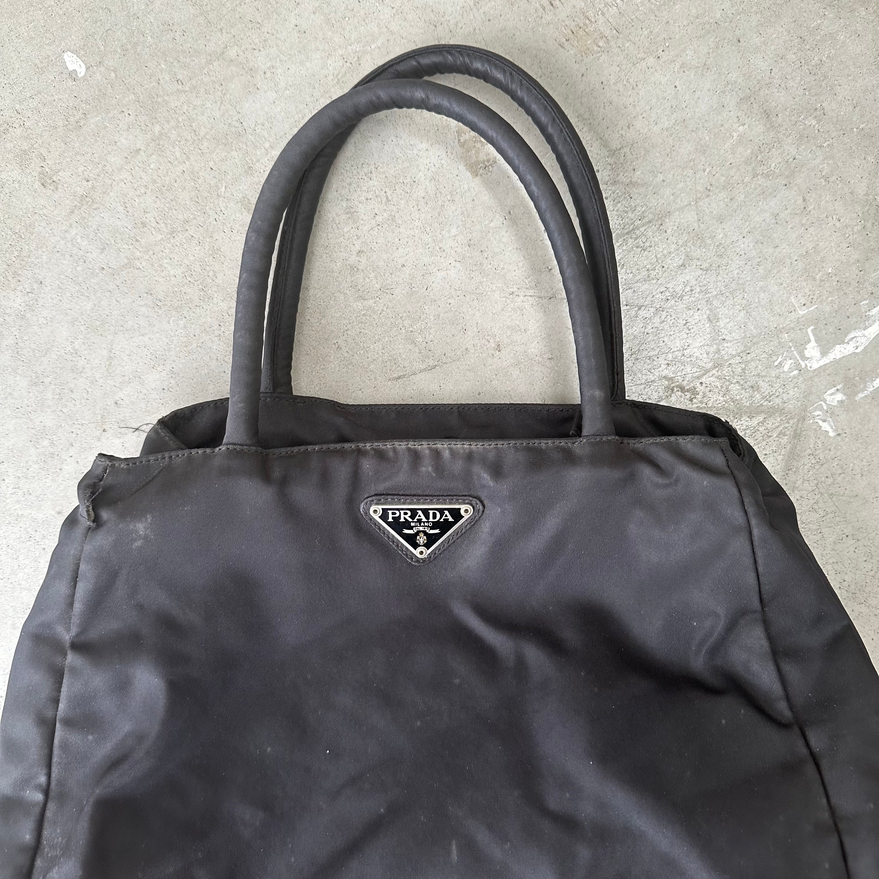 Prada Nylon Black Handle Bag