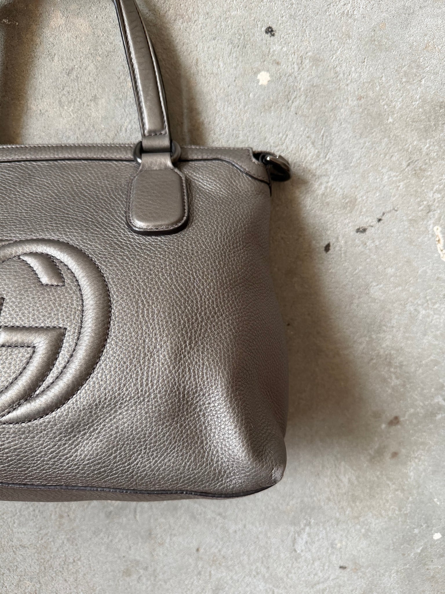 Gucci GG Soho Shoulder Bag Grey