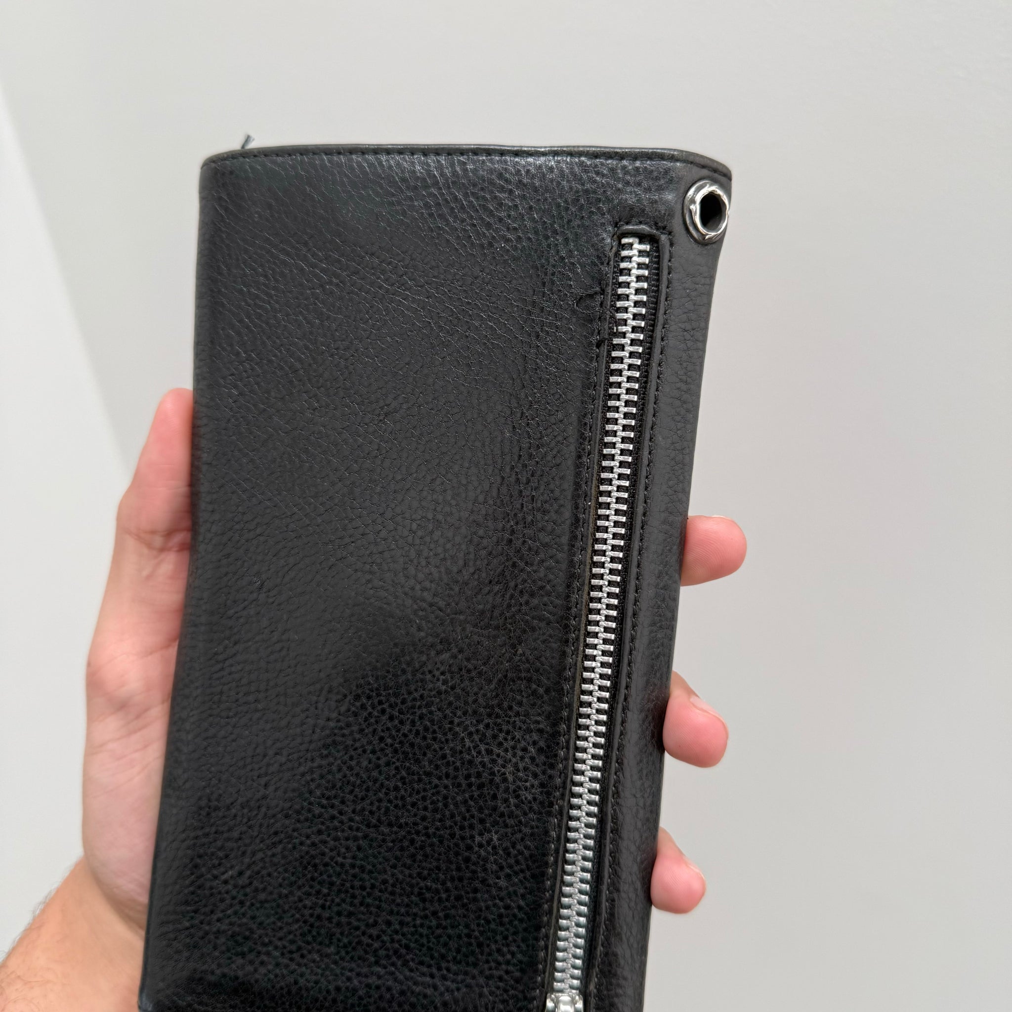 Chrome Hearts Double Button Snap Wallet Black