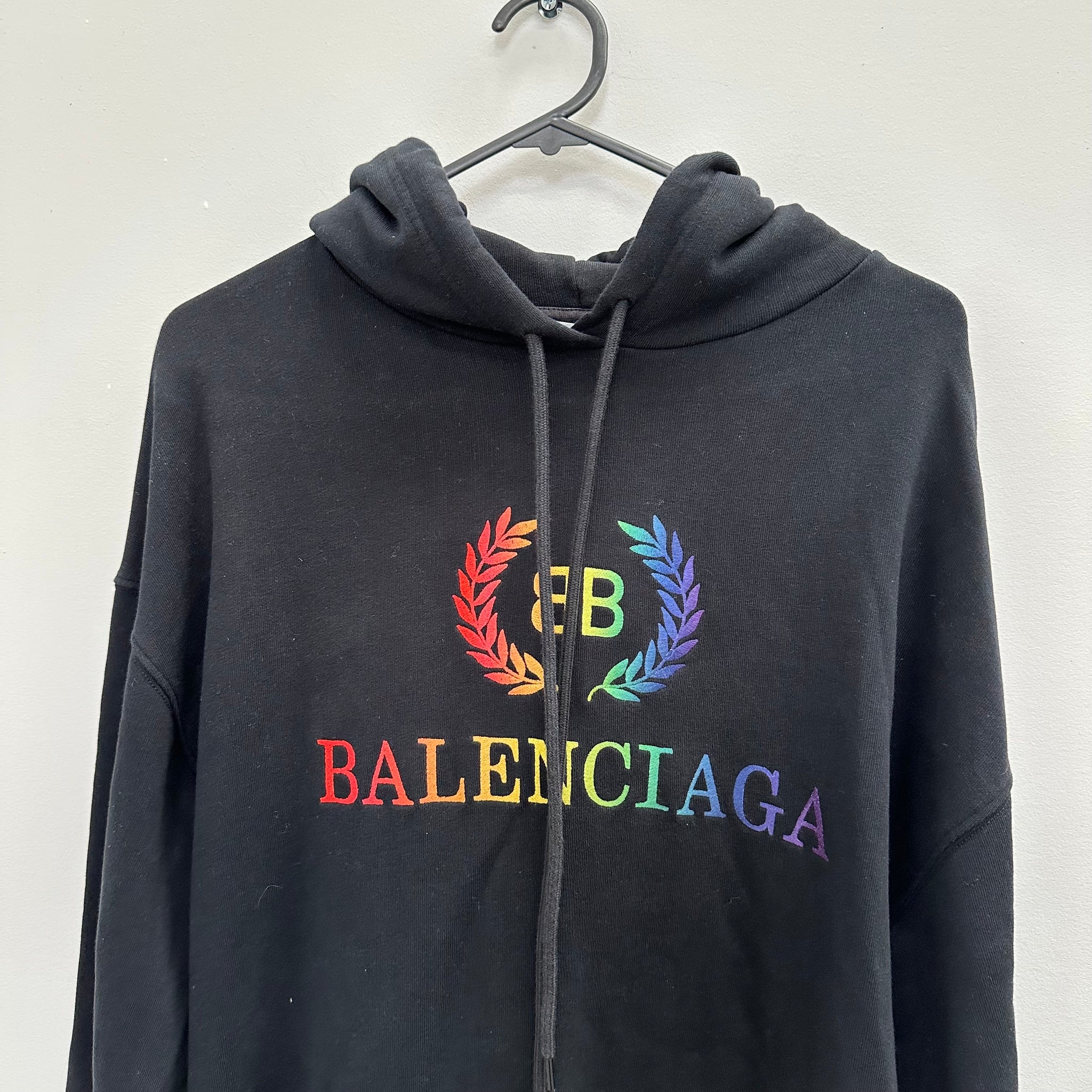 Balenciaga BB Logo Rainbow Hoodie (Size L)