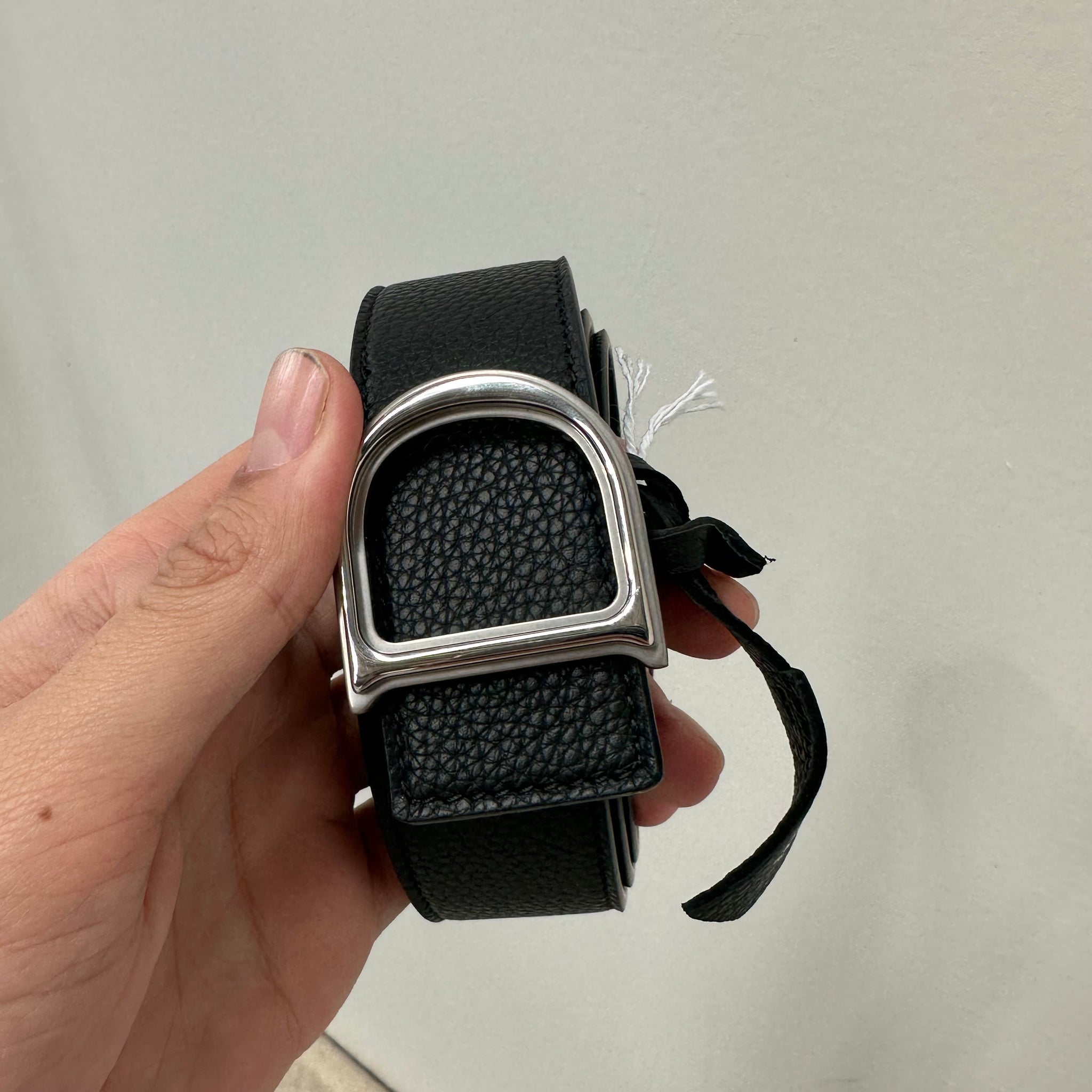 Dior Black Leather Logo Belt (Brand new in box)