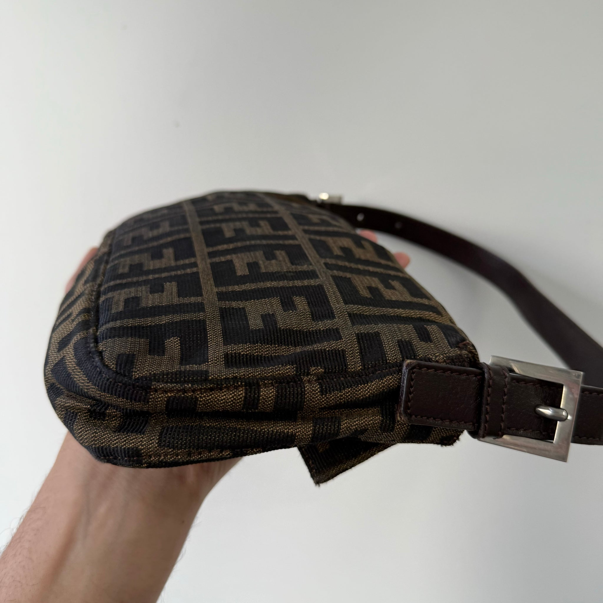 Fendi Zucca Print Baguette Bag