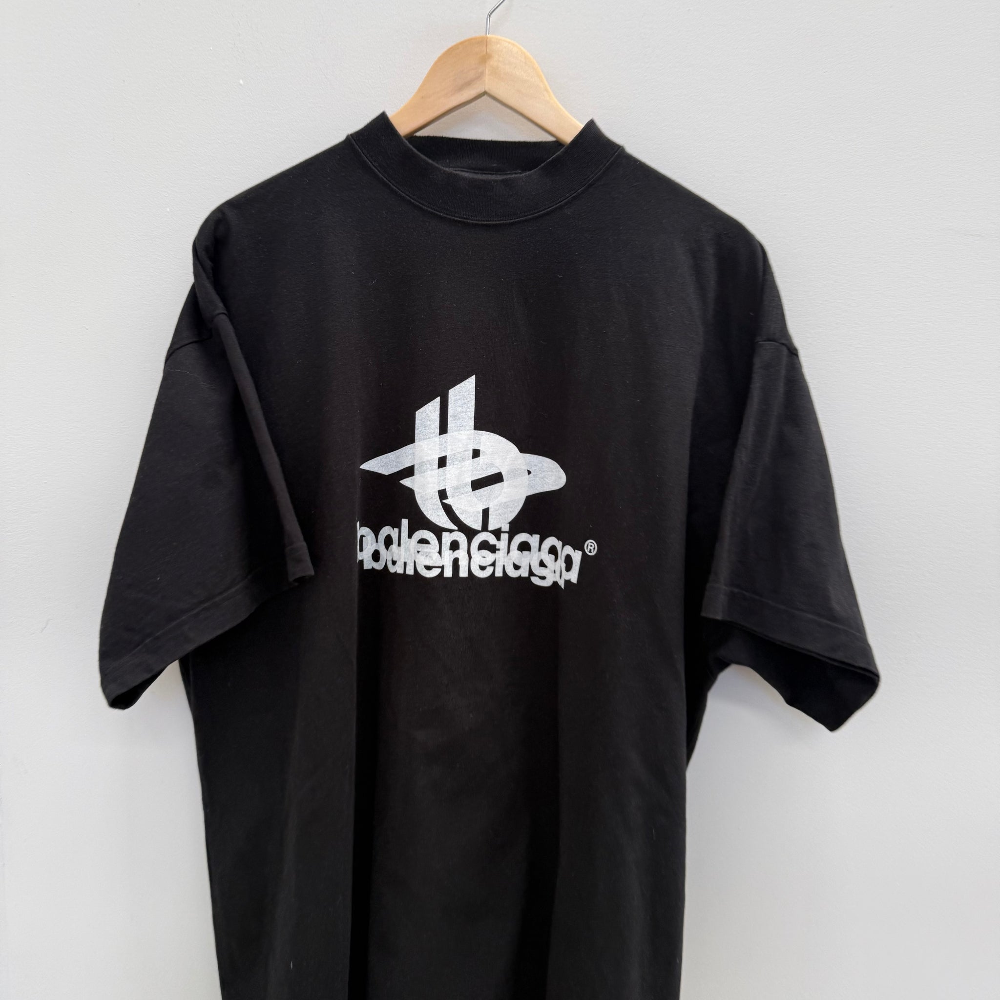 Balenciaga Layered 3B Logo Sports Black Tshirt (fits XL-XXL)