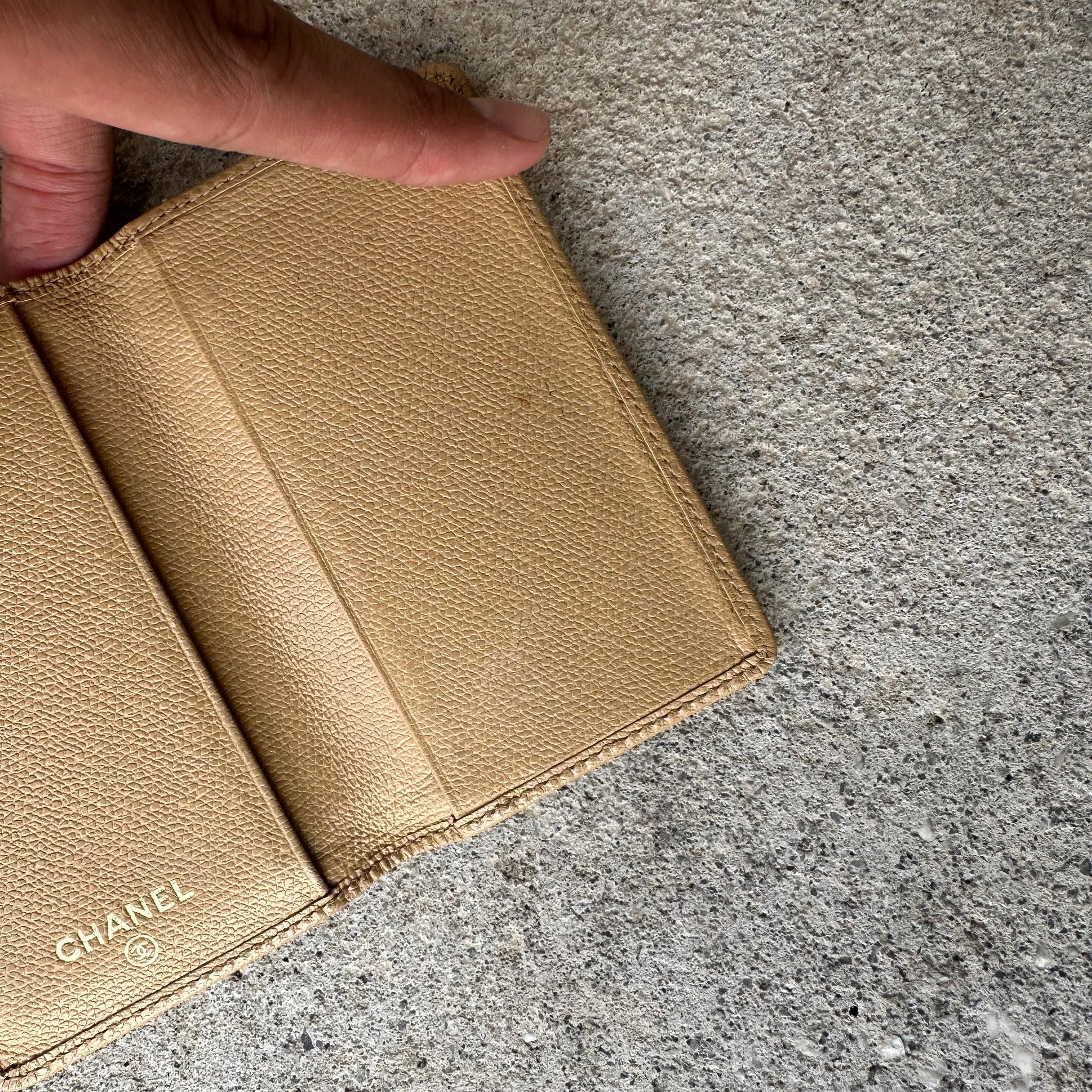 Chanel CC Logo Light Brown Pocket Organiser