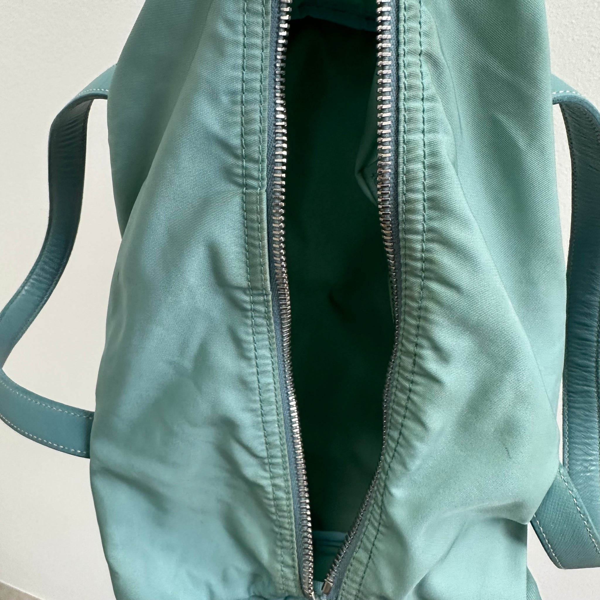 Prada Light Blue Mini Duffle Bag