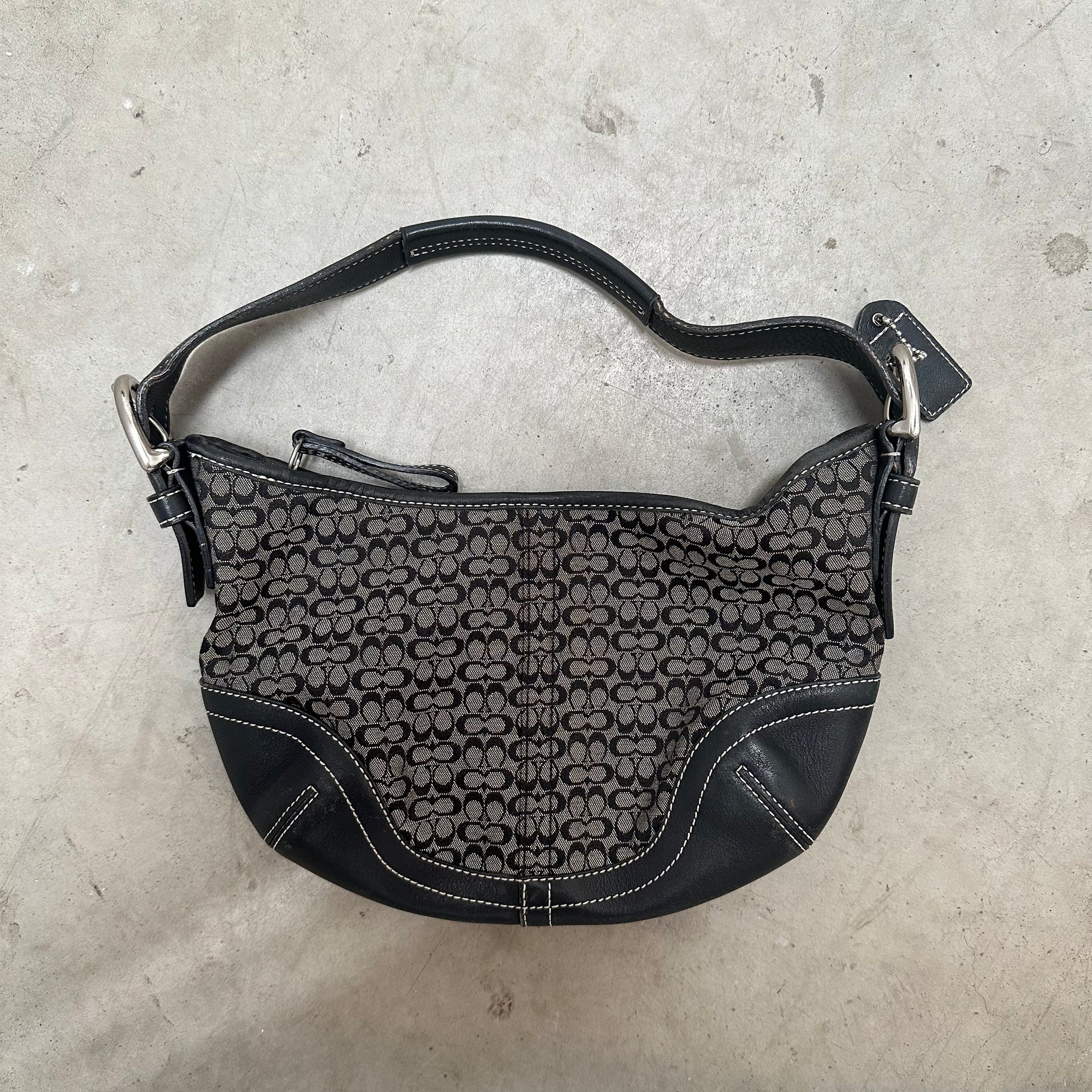 Coach Logo Print Shoulder Bag