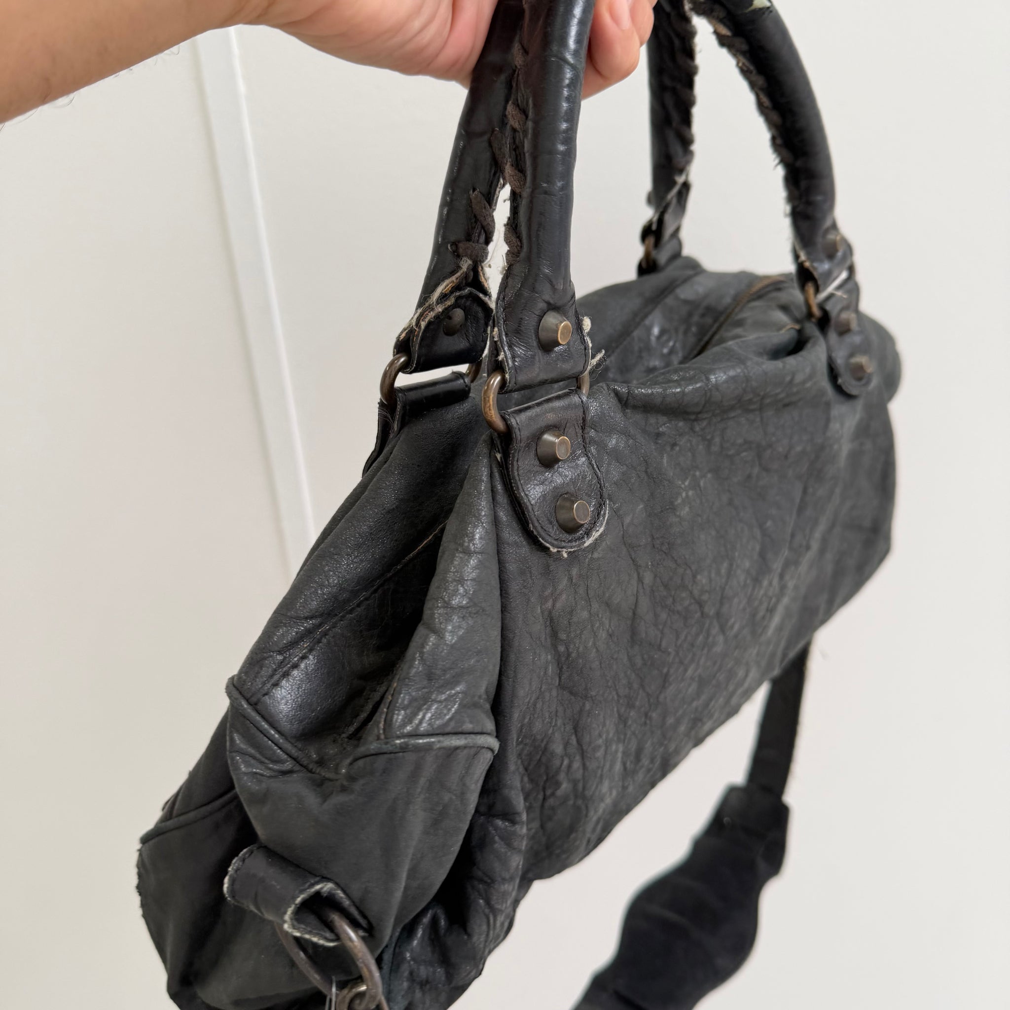 Balenciaga The Zizy Motorcycle Black Bag