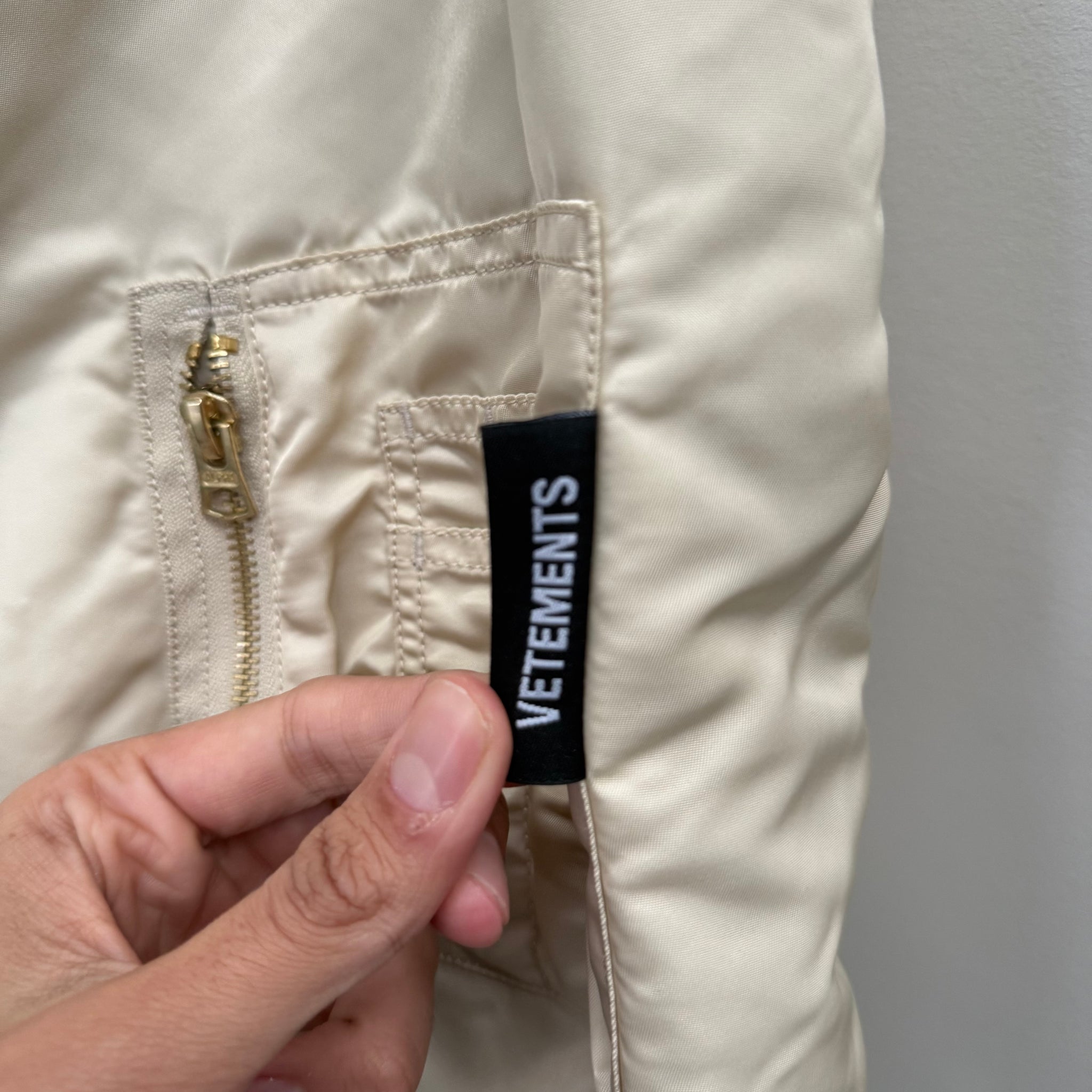Vetements Full Zip Reversible Bomber Jacket (Size S)