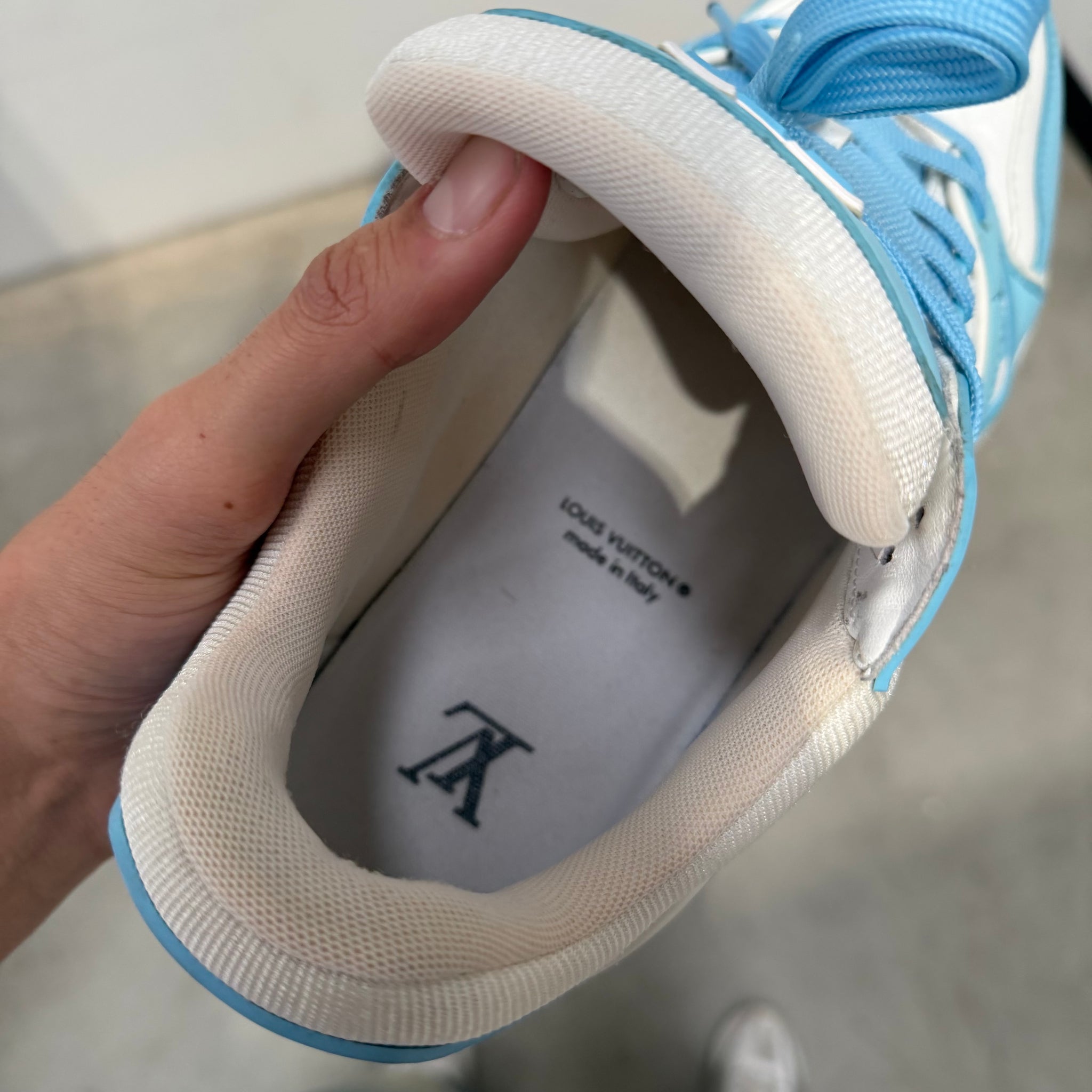 Louis Vuitton LV Trainer Sneakers White Blue (fits US11-11.5)