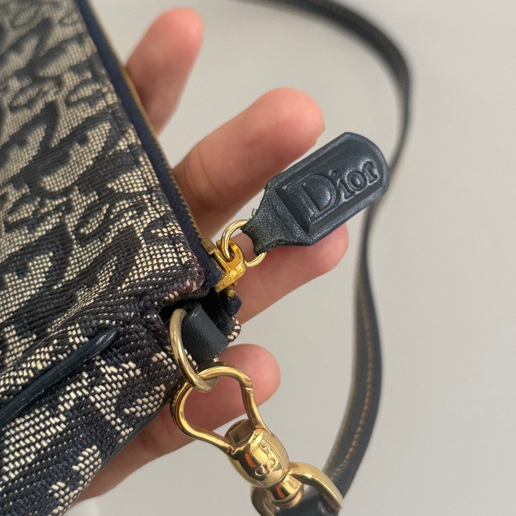 Dior Mini Saddle Shoulder Bag Navy