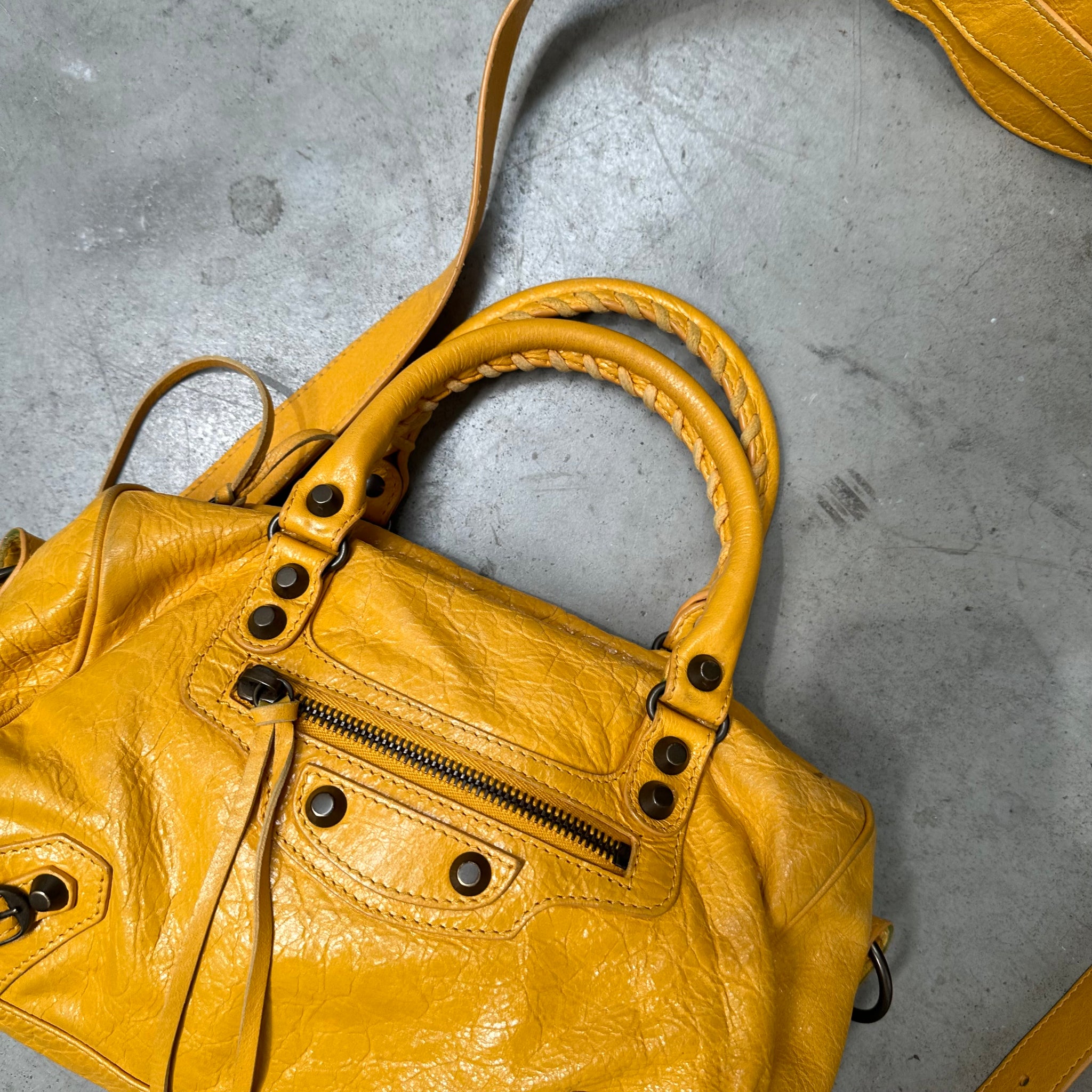 Balenciaga City Mini Yellow Bag
