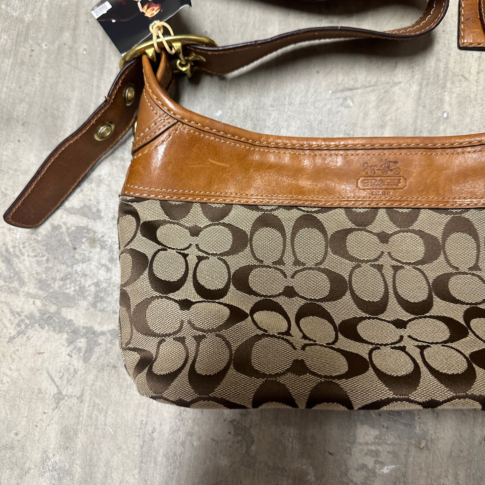 Coach Large Shoulder Bag Tan