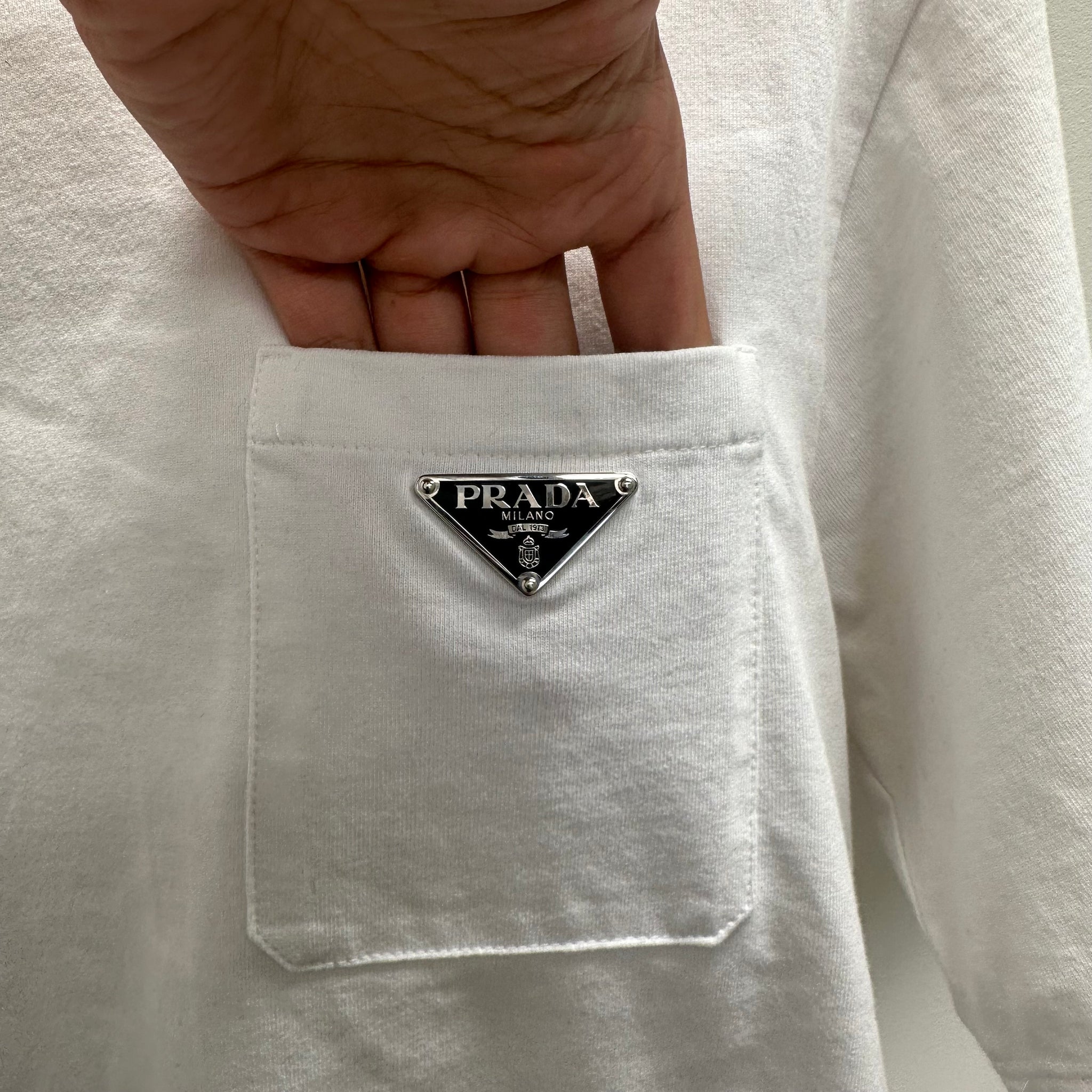 Prada Jersey T-Shirt White (Size XS)