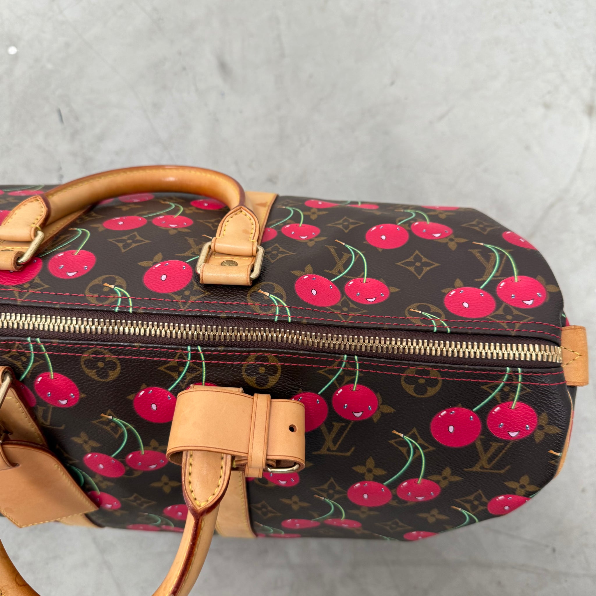 Louis Vuitton Takashi Murakami Keepall Cherry 45