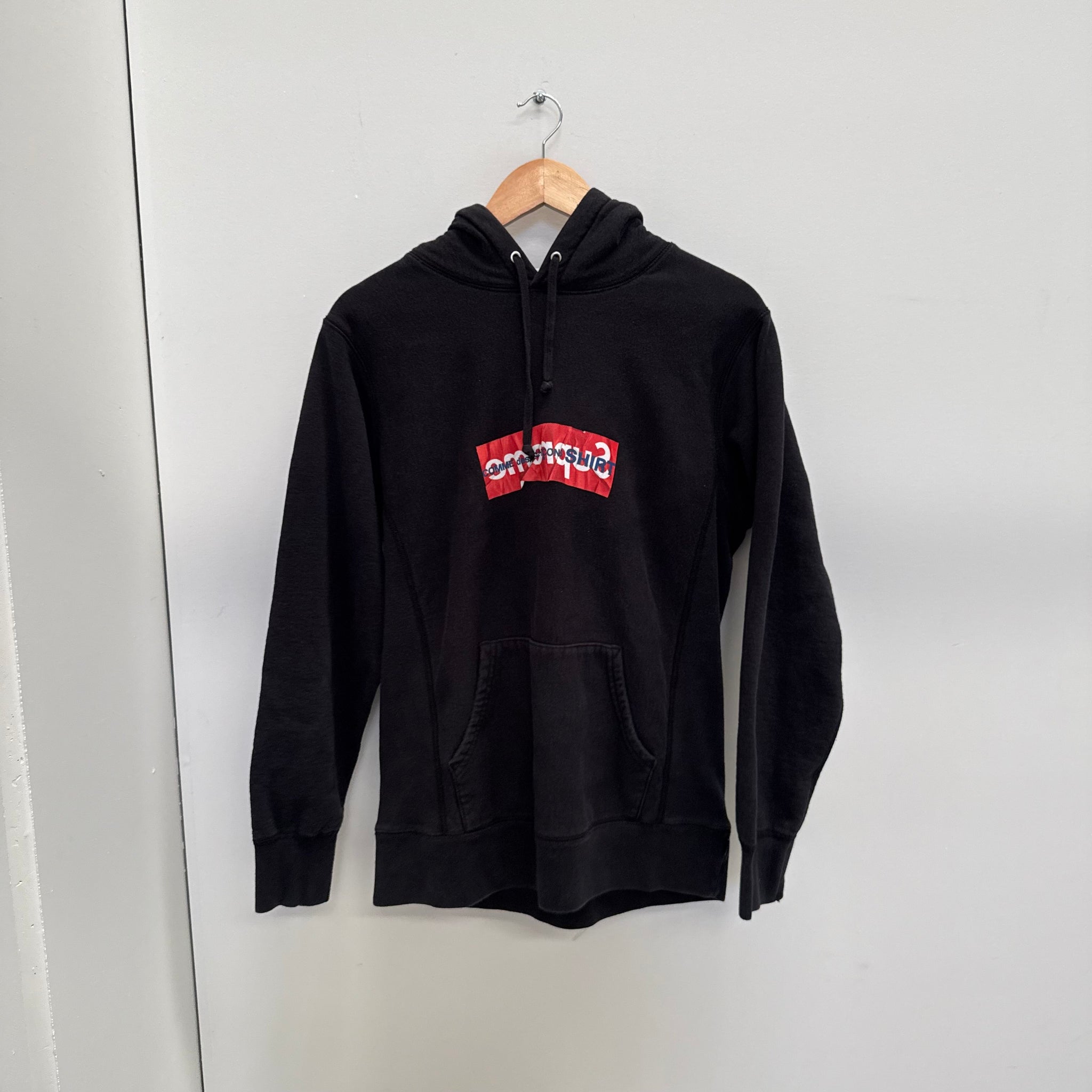 Supreme CDG 2017 Box Logo Hoodie Black (Size M)