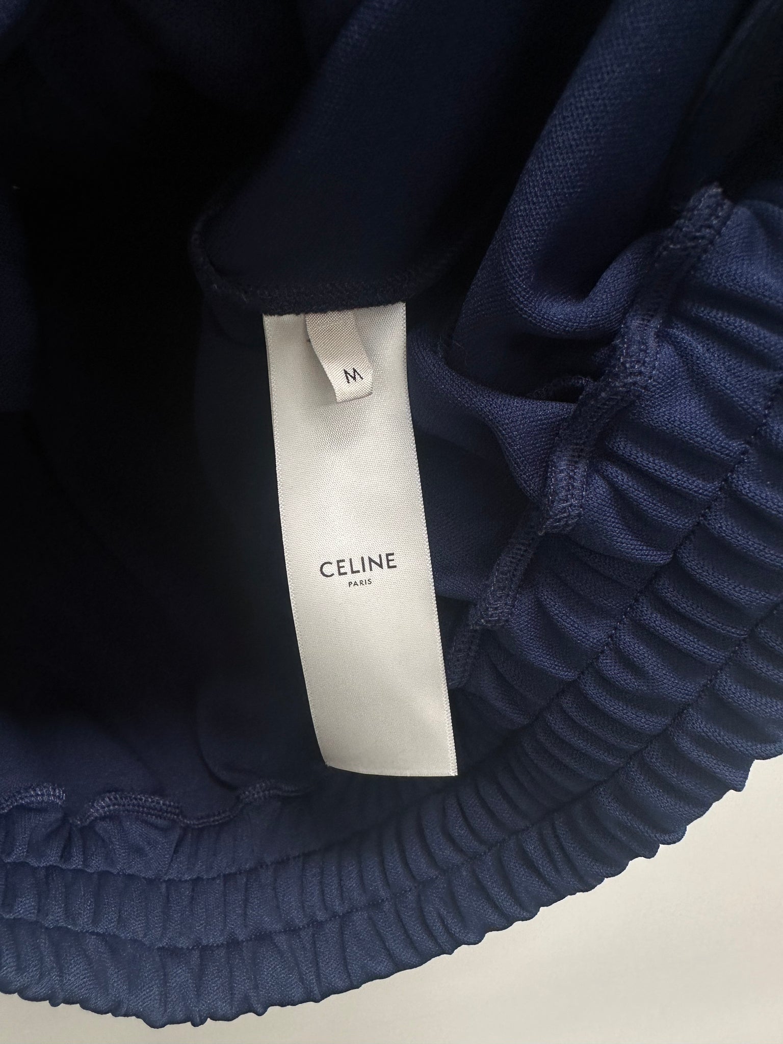 Celine Logo Navy Blue Track Jacket (Size M)