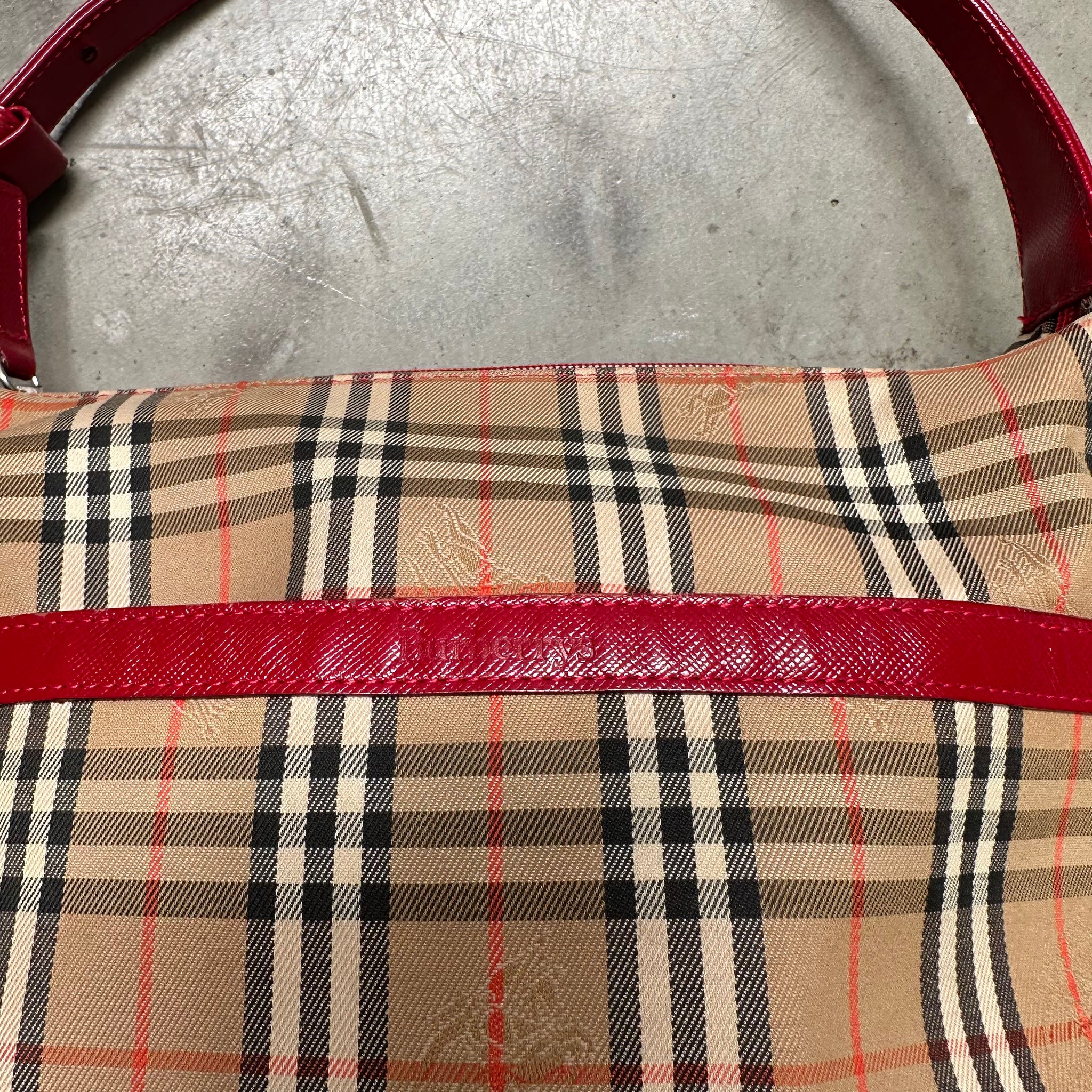 Burberry Vintage Mini Zip Hobo Bag
