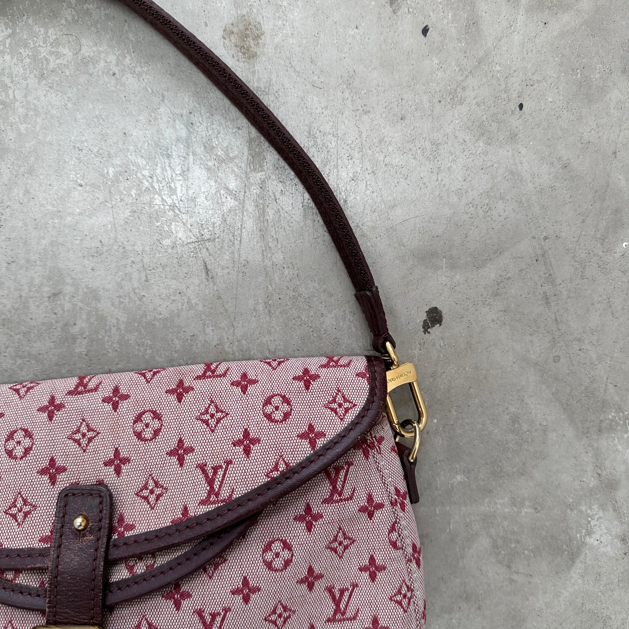 Louis Vuitton Red Monogram Canvas Mini Lin Marjorie Shoulder Bag
