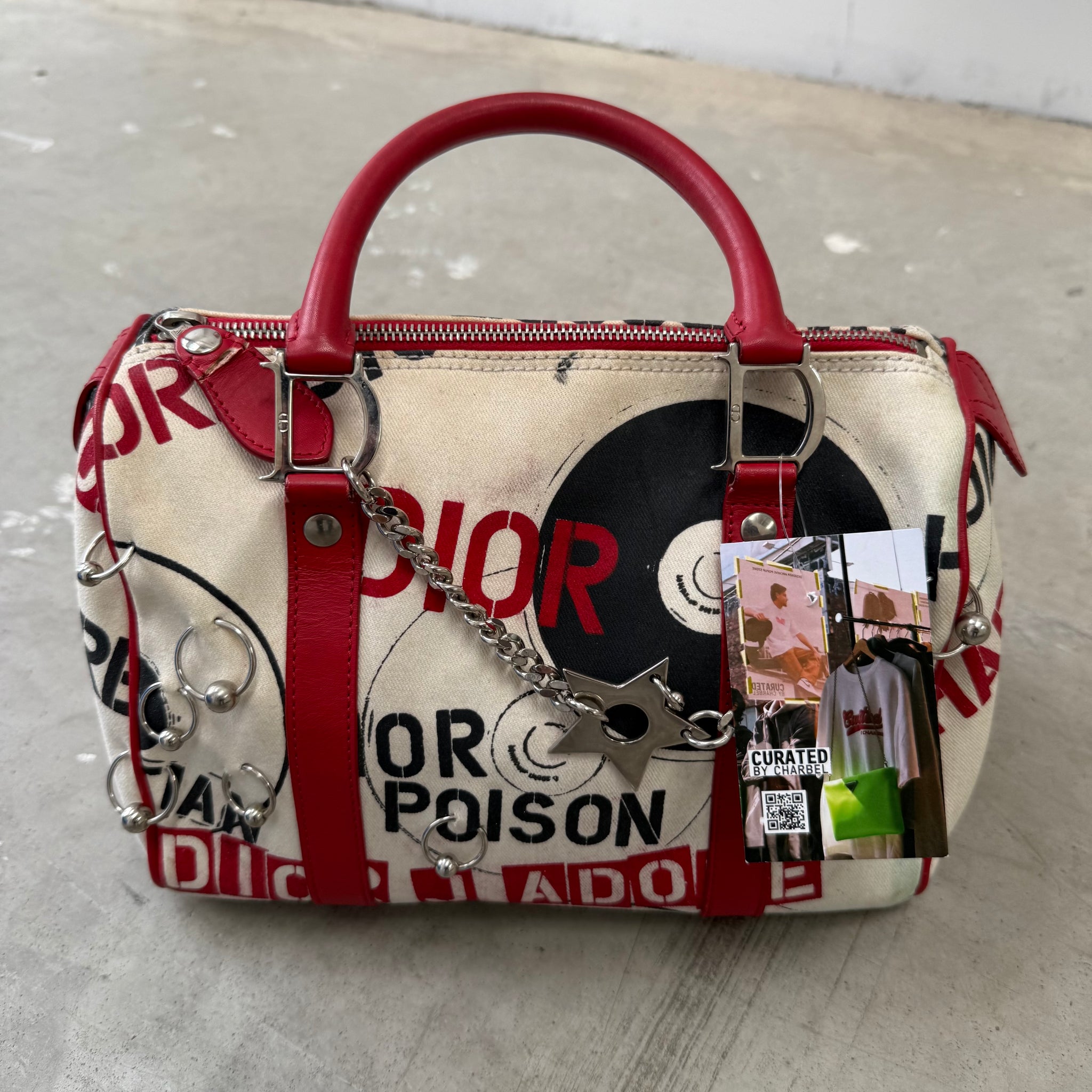 Dior Hardcore Pop Line Hand Bag Canvas White