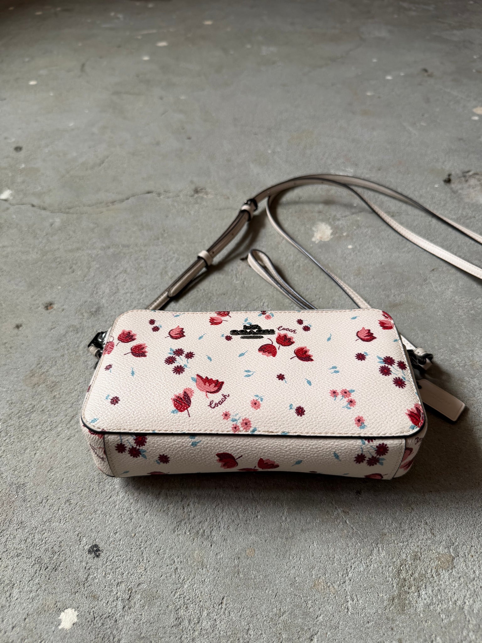 Coach Flower Kira Crossbody Bag White – Curated by Charbel