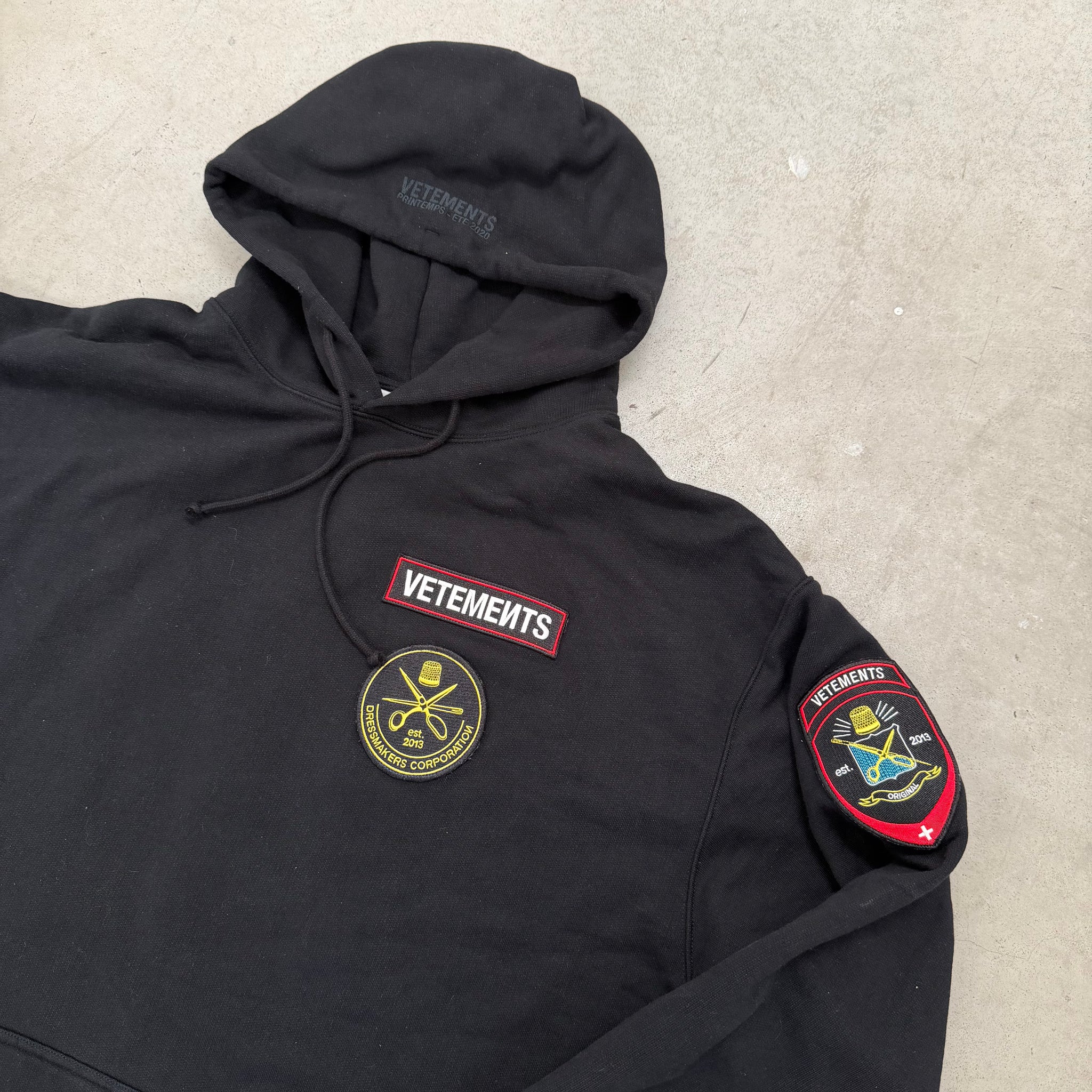 Vetements Police Security Dressmakers Hoodie Black (fits L-XL)