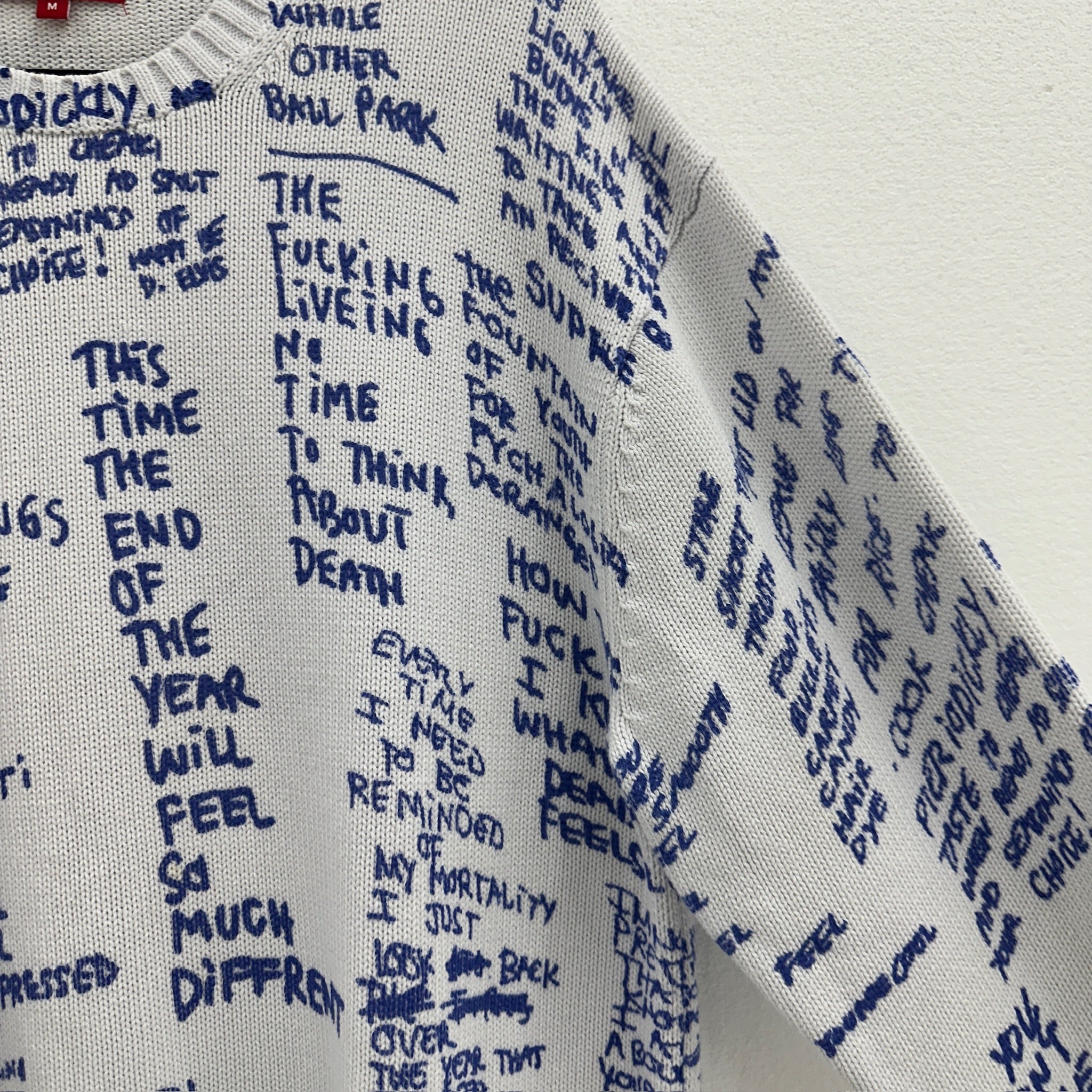 Supreme Gonz Poem Sweater White Size M