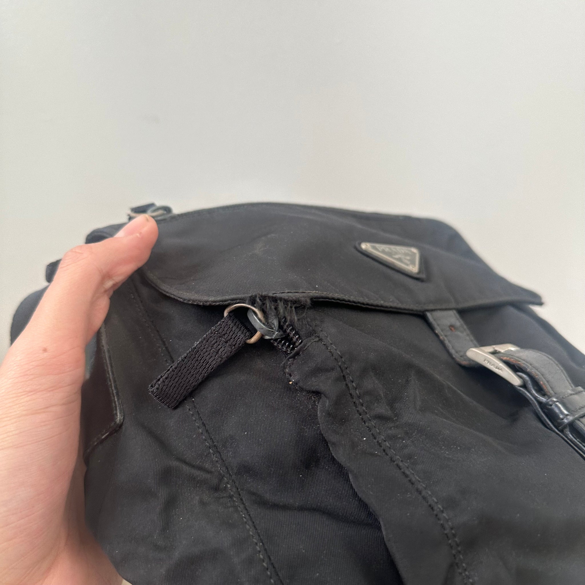 Prada Black Crossbody/Messenger Front Buckle Bag