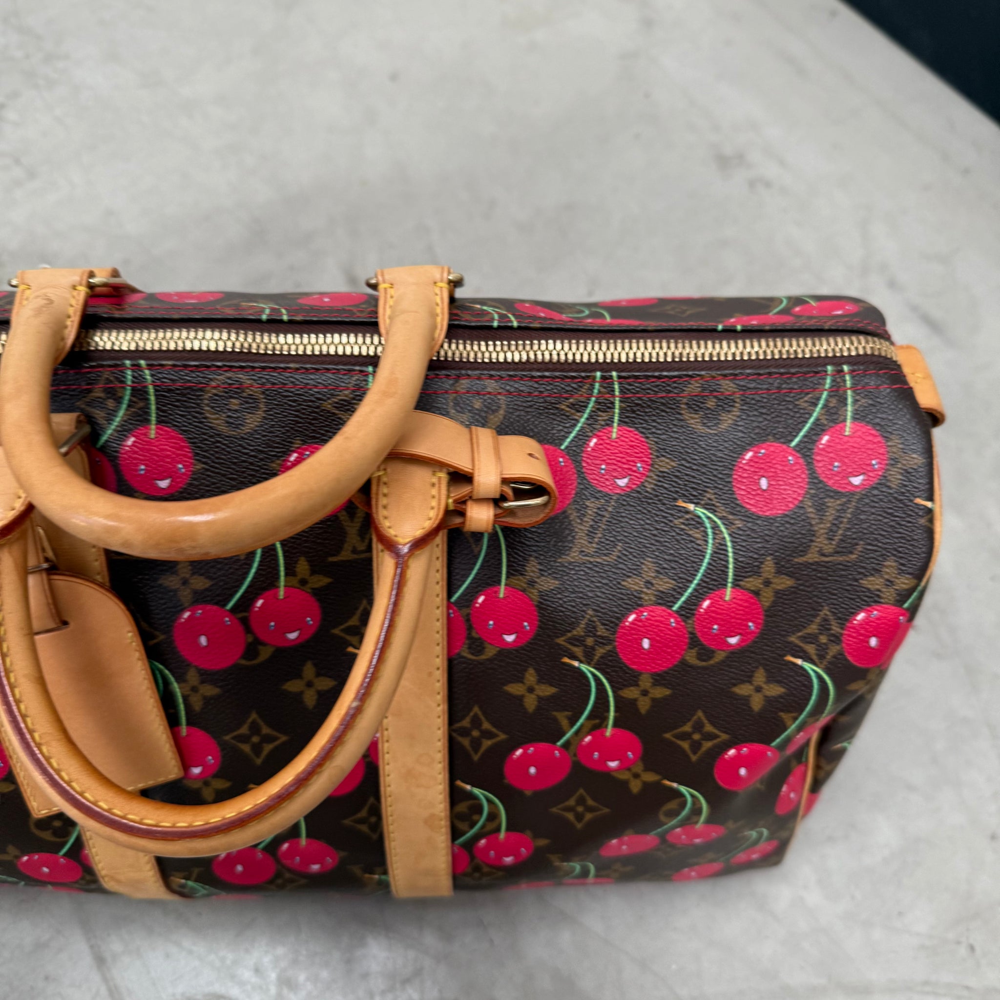 Louis Vuitton Takashi Murakami Keepall Cherry 45